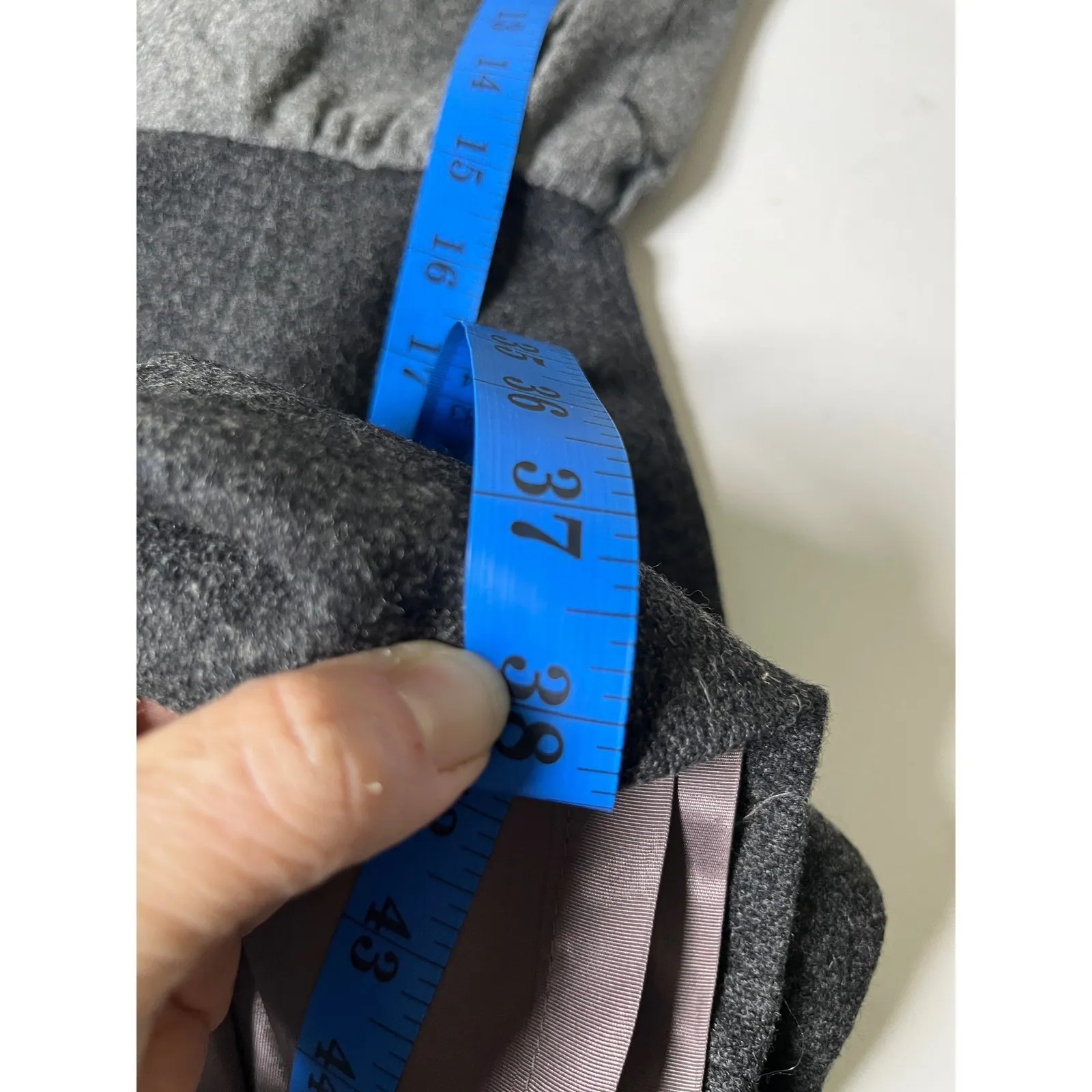 Vintage Gray Wool Sheath Dress Mod‎ Minimalist Career Core Union Made NYC 7/8 Size XS - Image 9