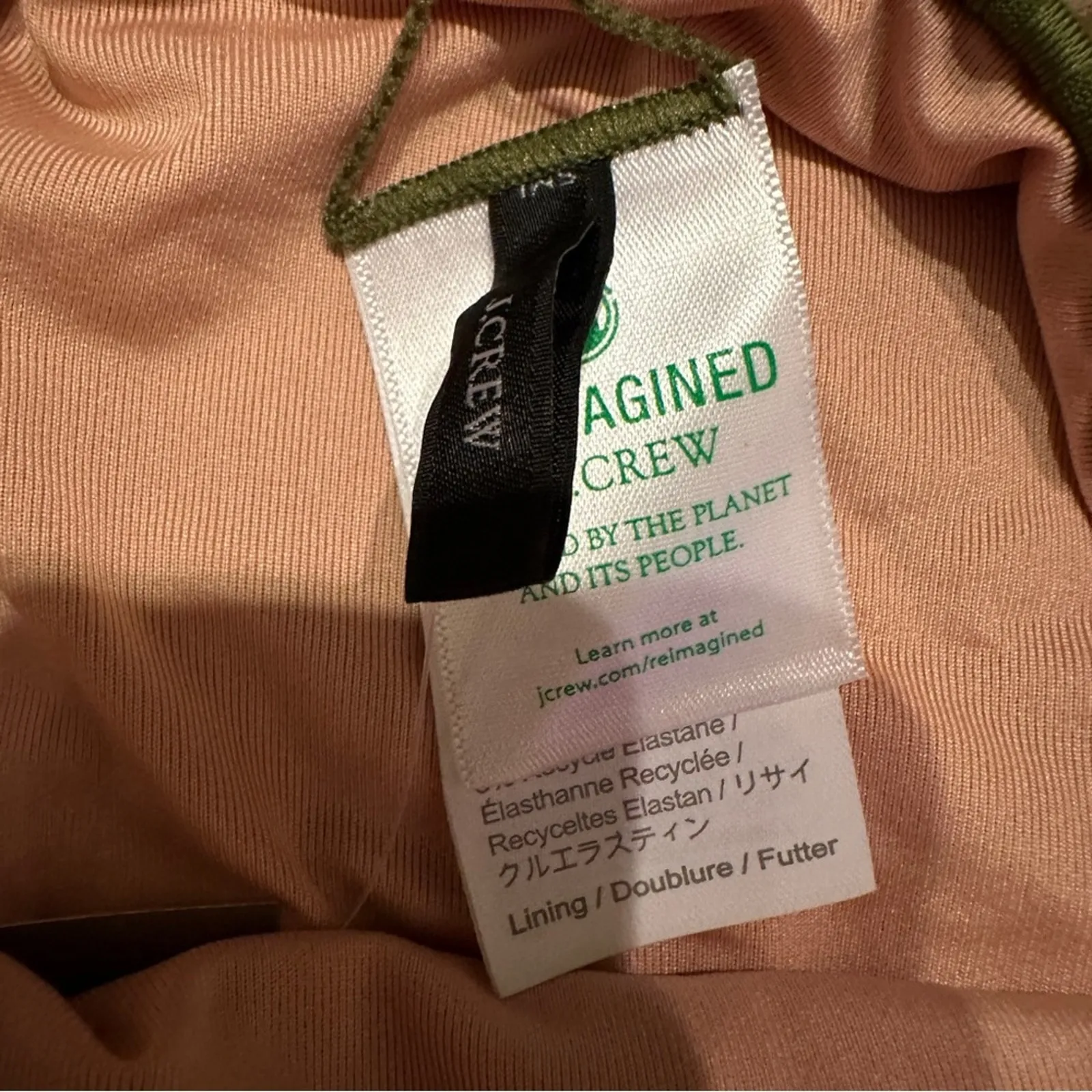 J. Crew Wide Rib High Rise Three O-Ring Tie Swim Bikini Bottom in Green Sz S NEW - Image 6