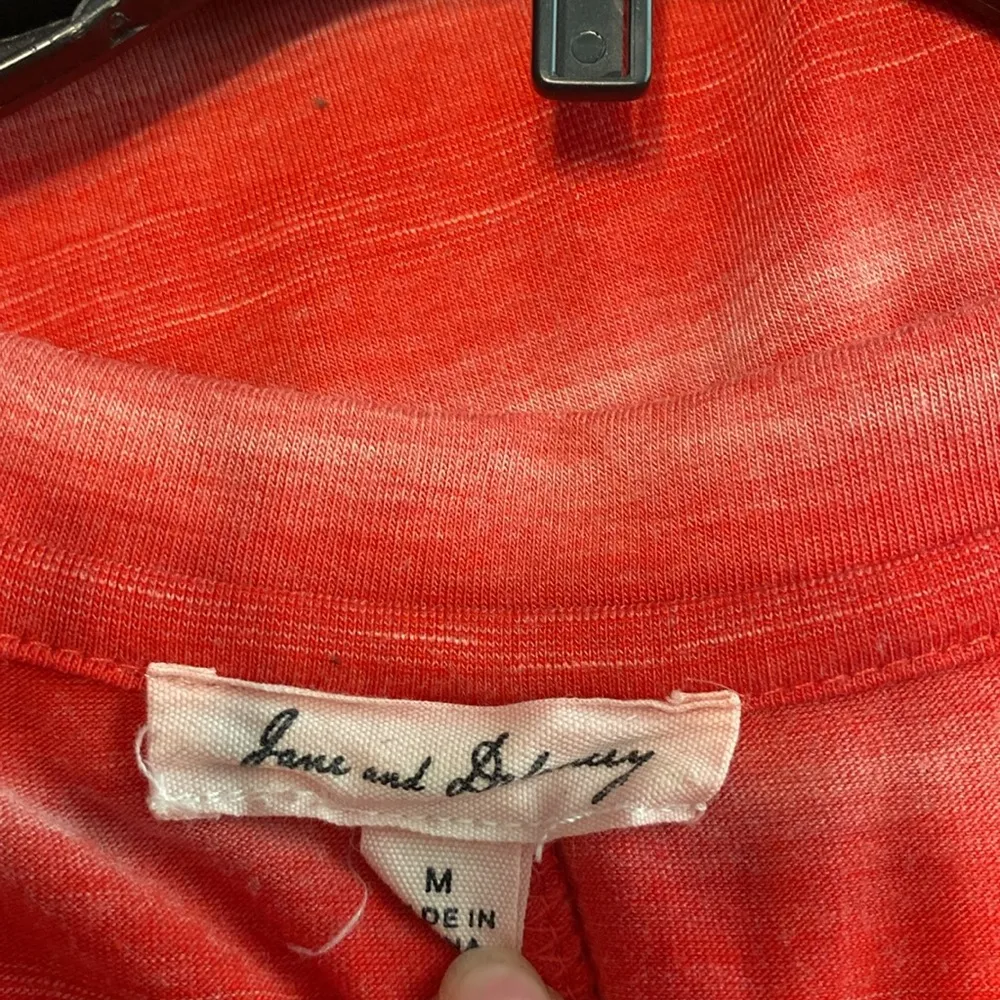 Jane & Delancey red and white striped tunic top oversized size medium - Image 5