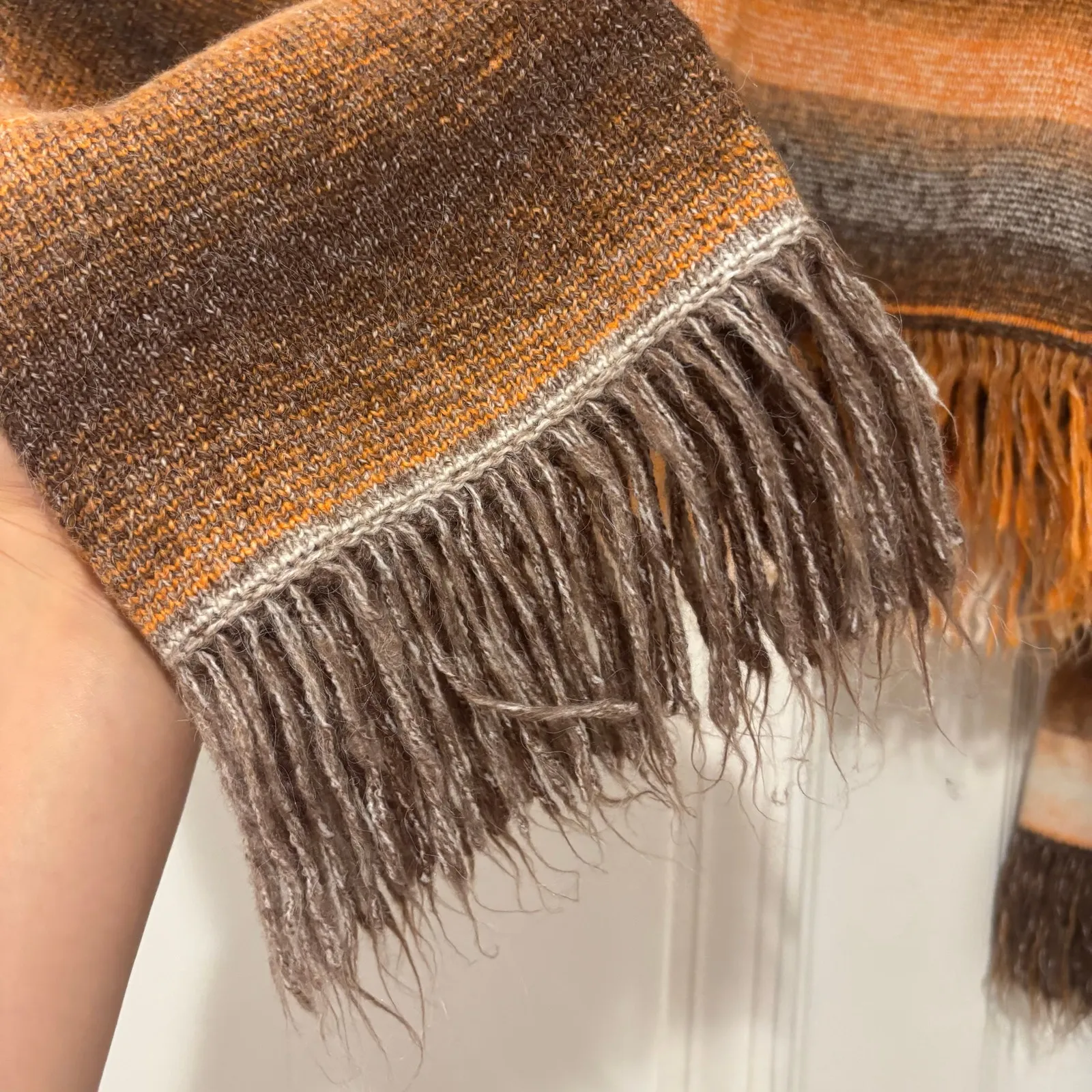 Zara Fringe Striped Cropped Sweater - Image 5