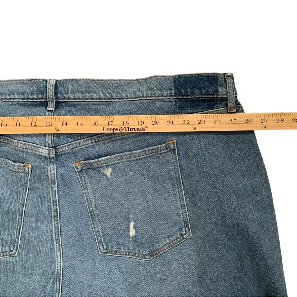 Abercrombie & Fitch‎ The Mom Short Curve Love High Rise Women's Size 37/24 Plus - Image 5