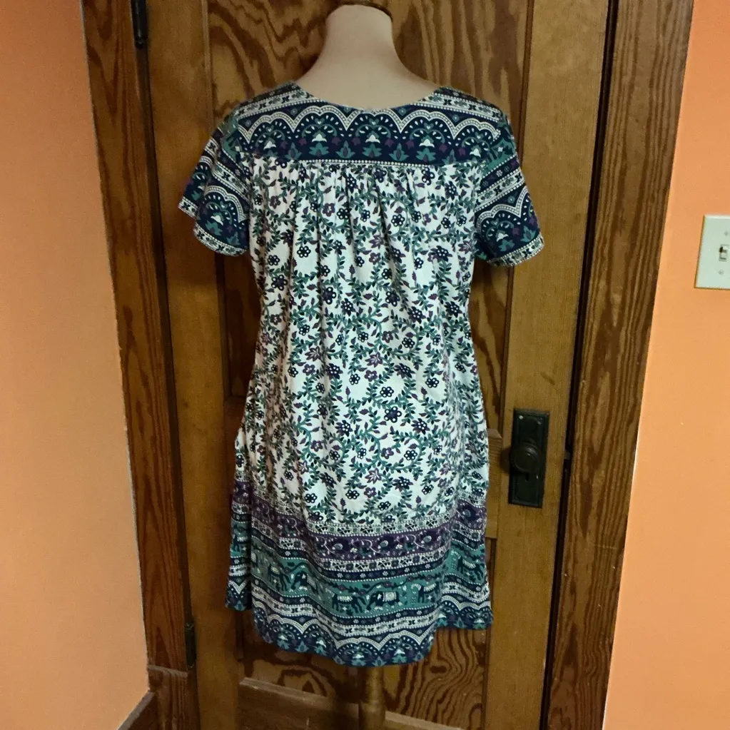 Vintage 90s Hippie Chic Floral Babydoll Dress Boho Festival - Image 9