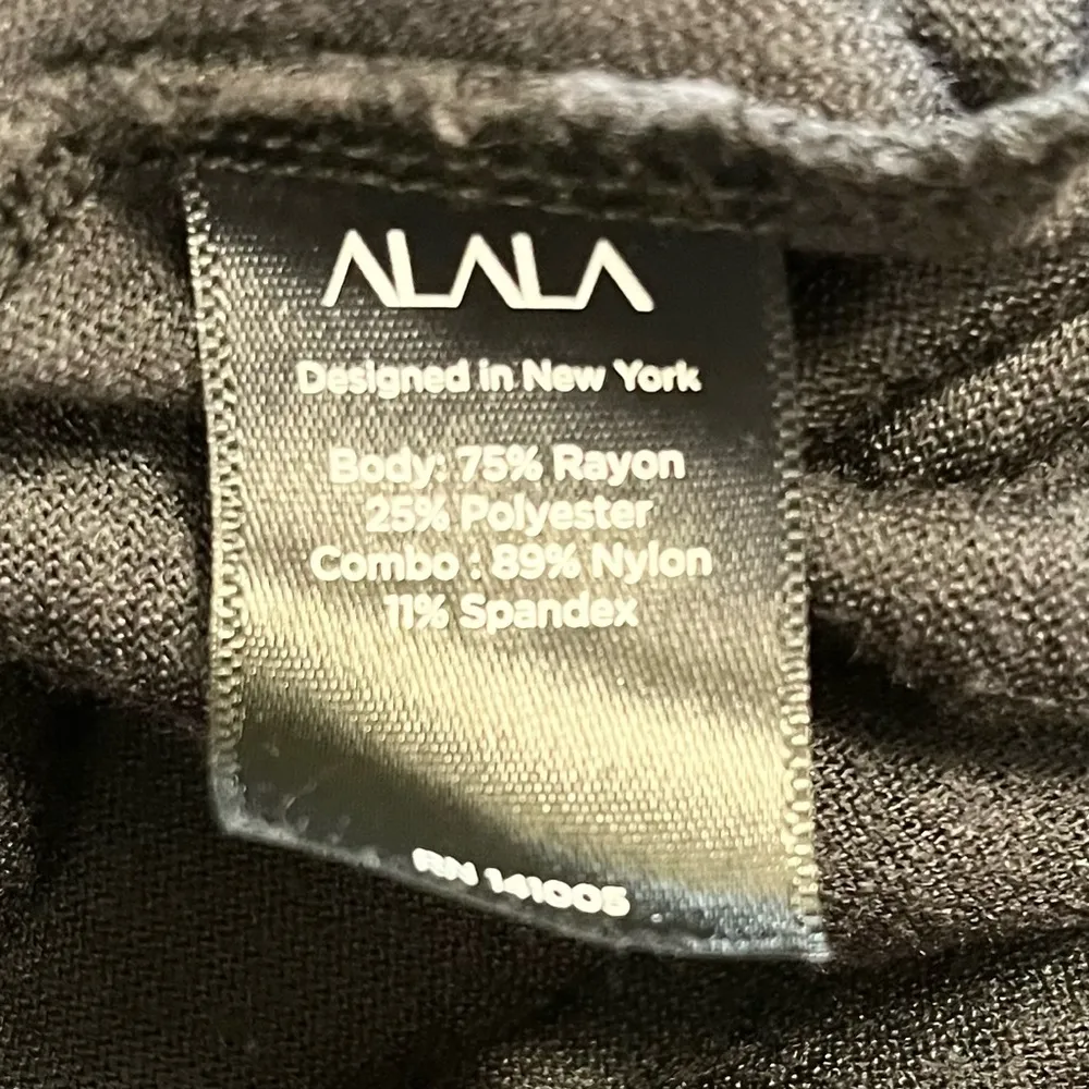 Black Velour Plie Slit Hem Jogger Sweatpants Medium - Image 16