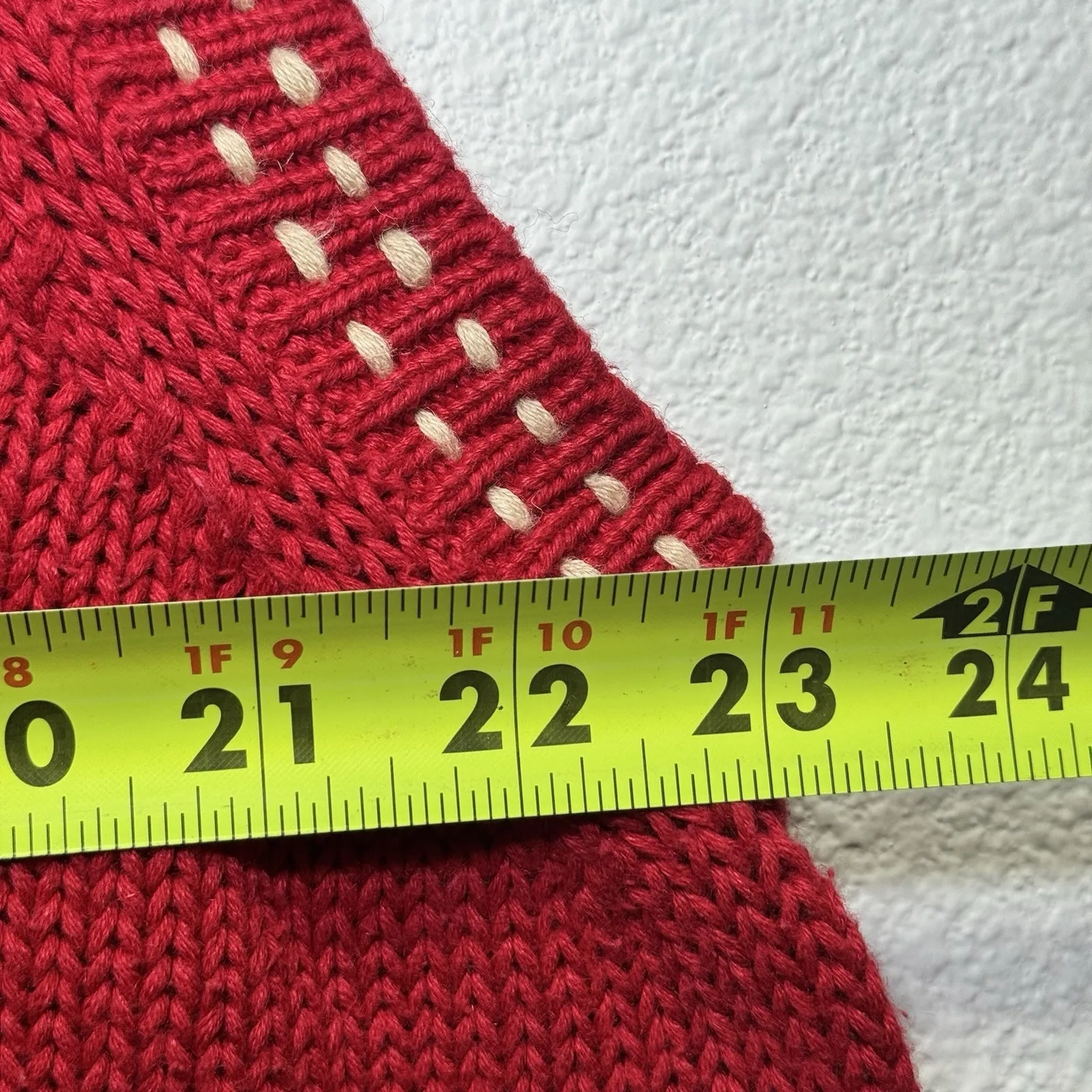 Susan Bristol Sweater Vest Large Red Embroidered Floral Holiday Cottage Cardigan - Image 6