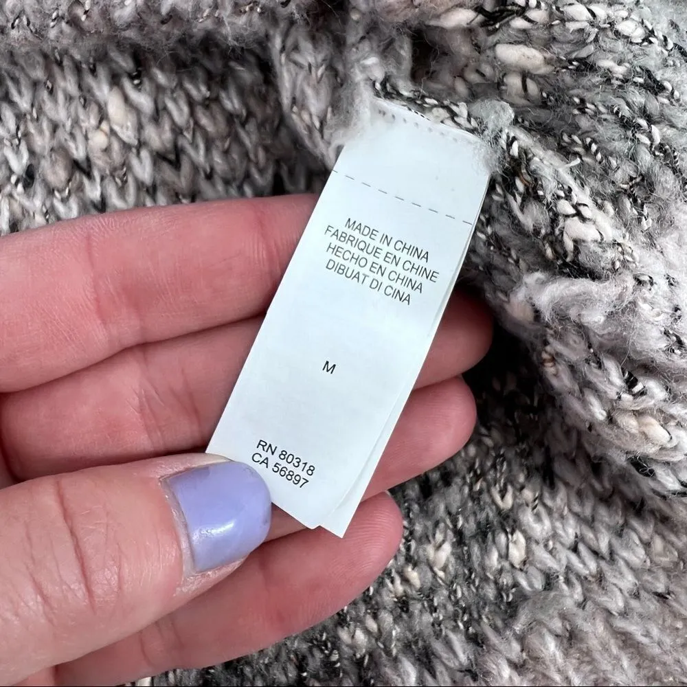 Lucky Brand Cowl Neck Sweater medium oversized chunky layering‎ - Image 7