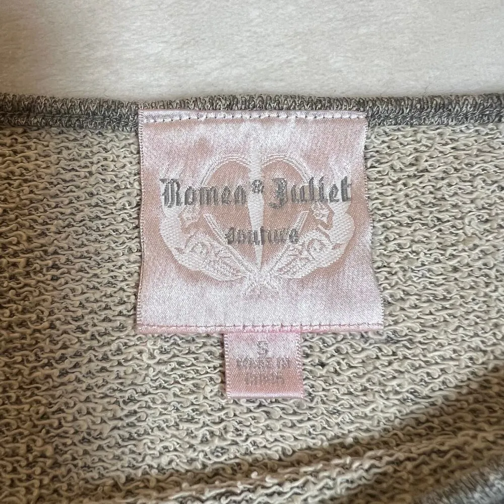 Romeo & Juliet Couture Embellished Shoulder Relaxed Fit Sweatshirt Size Small - Image 4