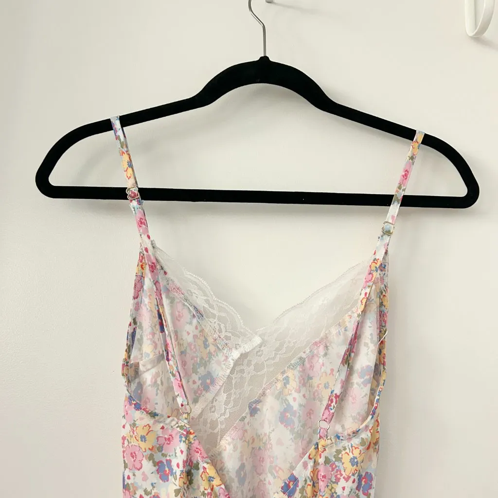 Beginning Boutique Vintage Style White Floral Lace Maxi Slip Dress Size 2 - Image 7