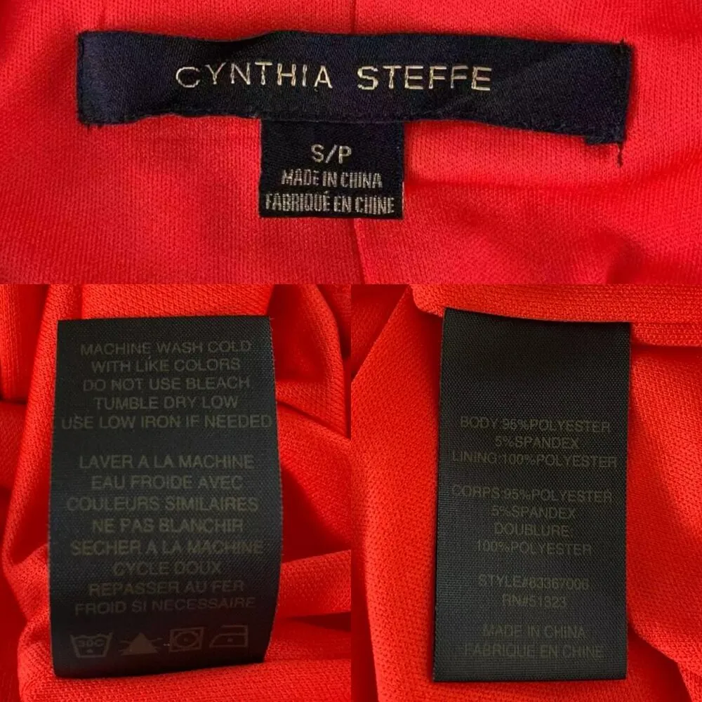 Cynthia Steffe Emerson Sleeveless Halter Dress S Small Red Persimmon - Image 6