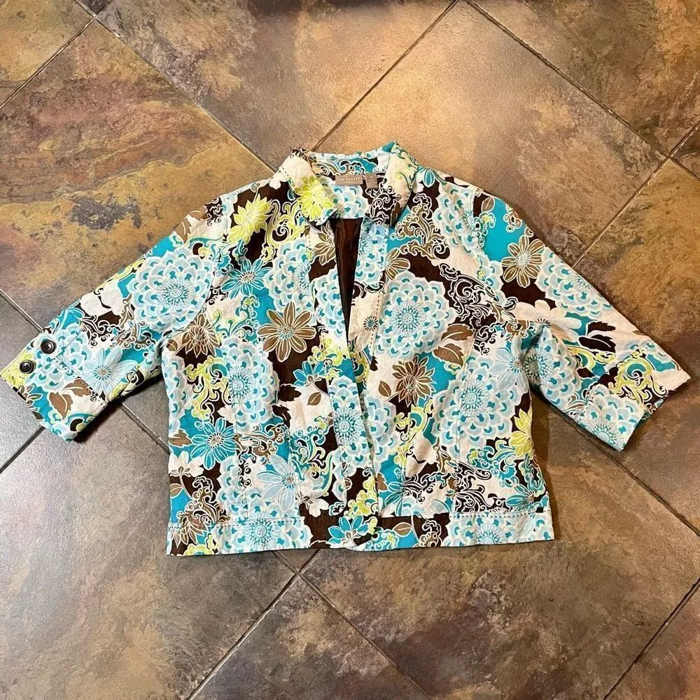 Kim Rogers Floral Open Blazer Jacker With Liner 3X - Image 4