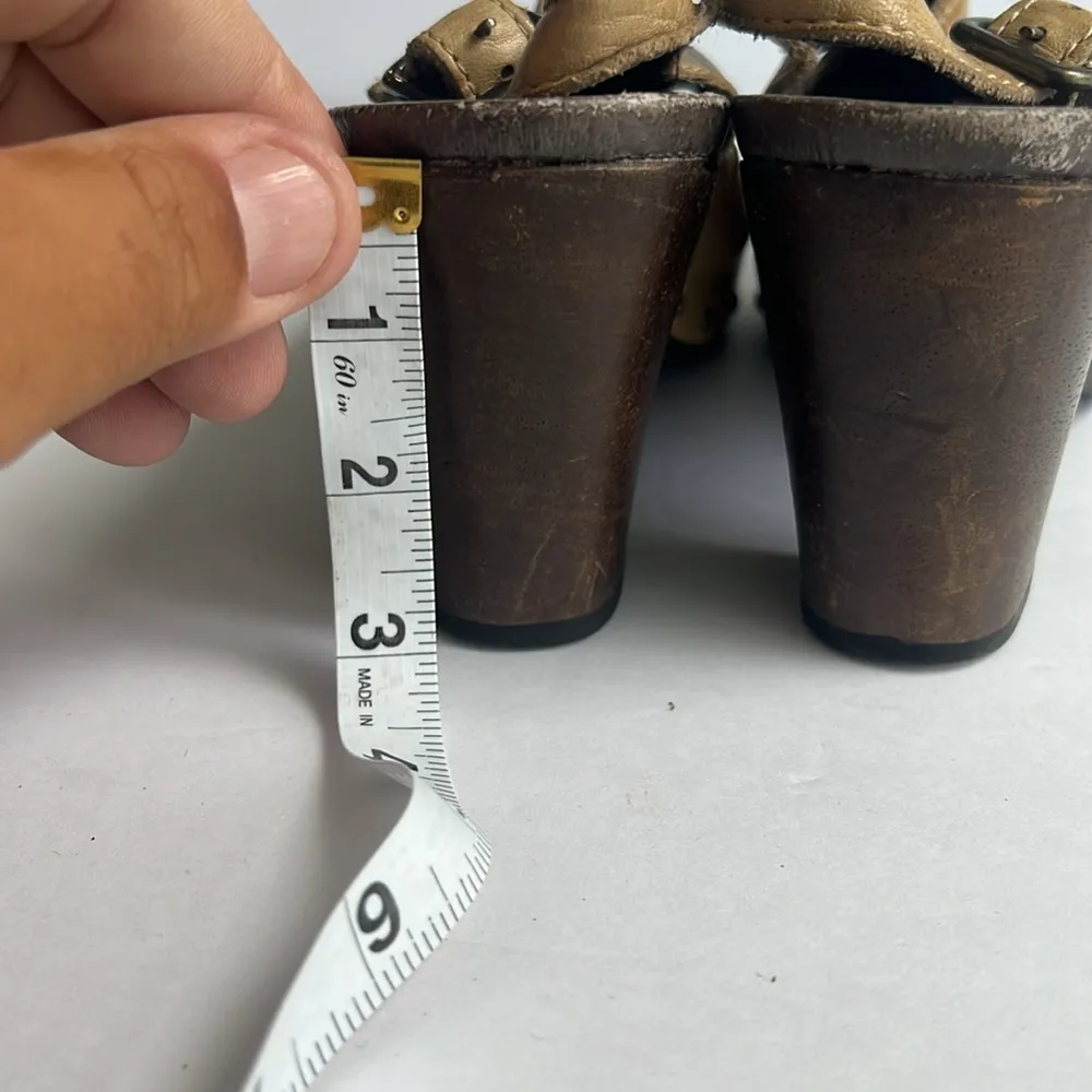 Dansko Rowena Sand Dollar Tan Leather Slingback Clogs Heel Sz EU 38 US 7.5/8 ♣️ - Image 6