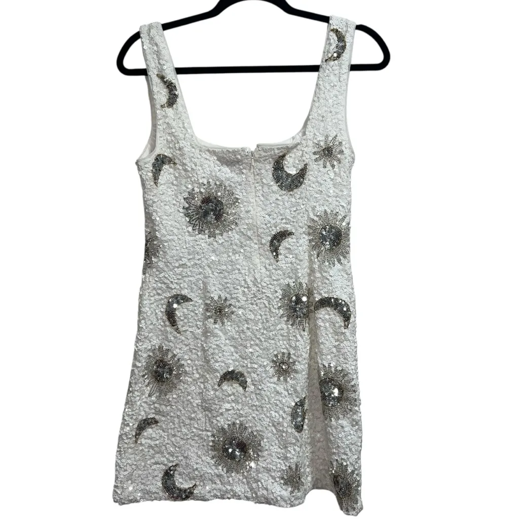 Show Me Your Mumu Let’s Go Mini Dress Celestial Sequins White - Image 8