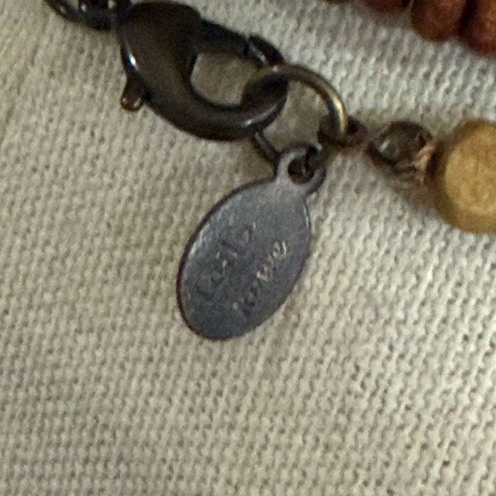 Laila Rowe Vintage 90’s Carved Beaded Necklace Purple - Image 6