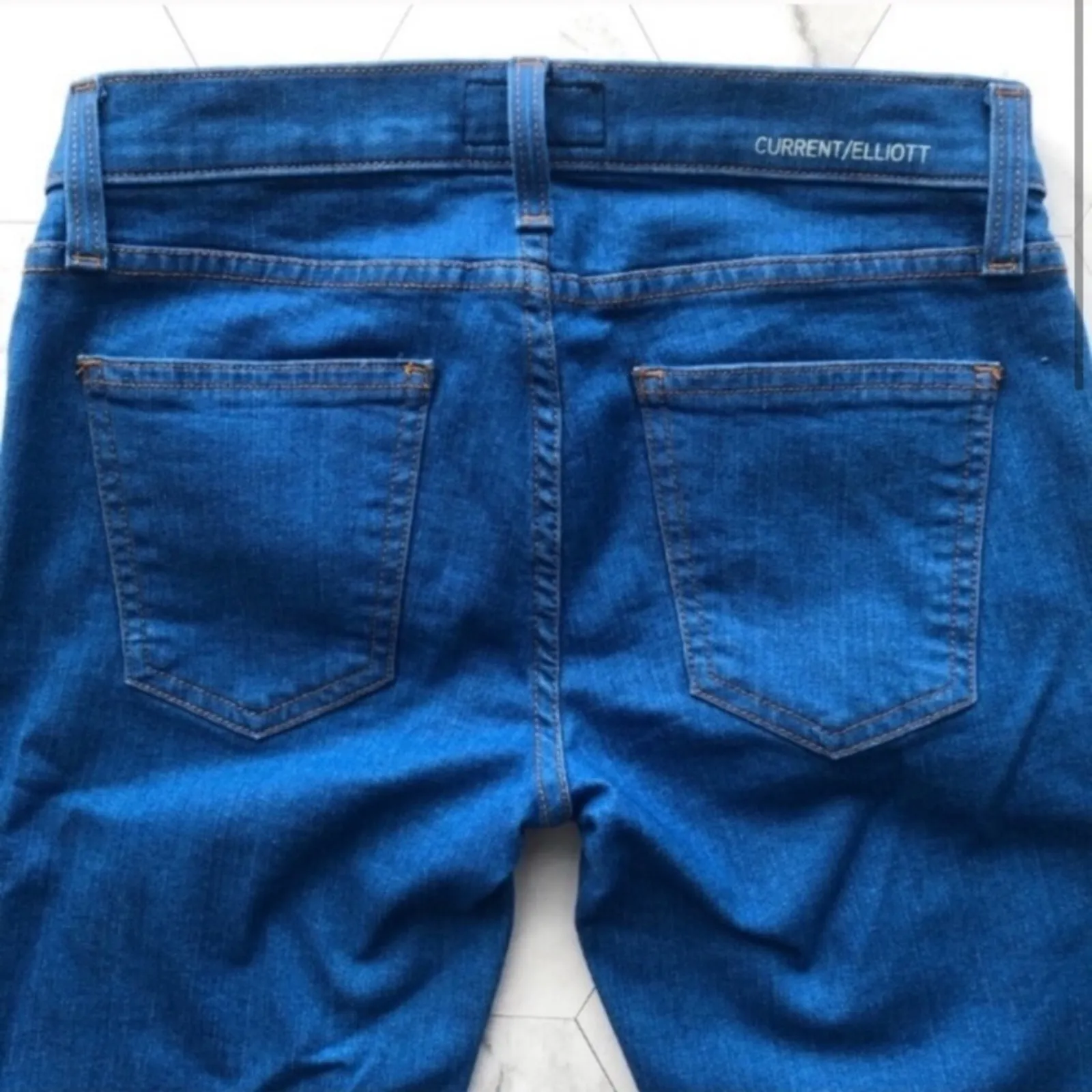 Current/Elliott‎ Skinny Jeans size 26 Mid Rise Ankle Blue - Image 4