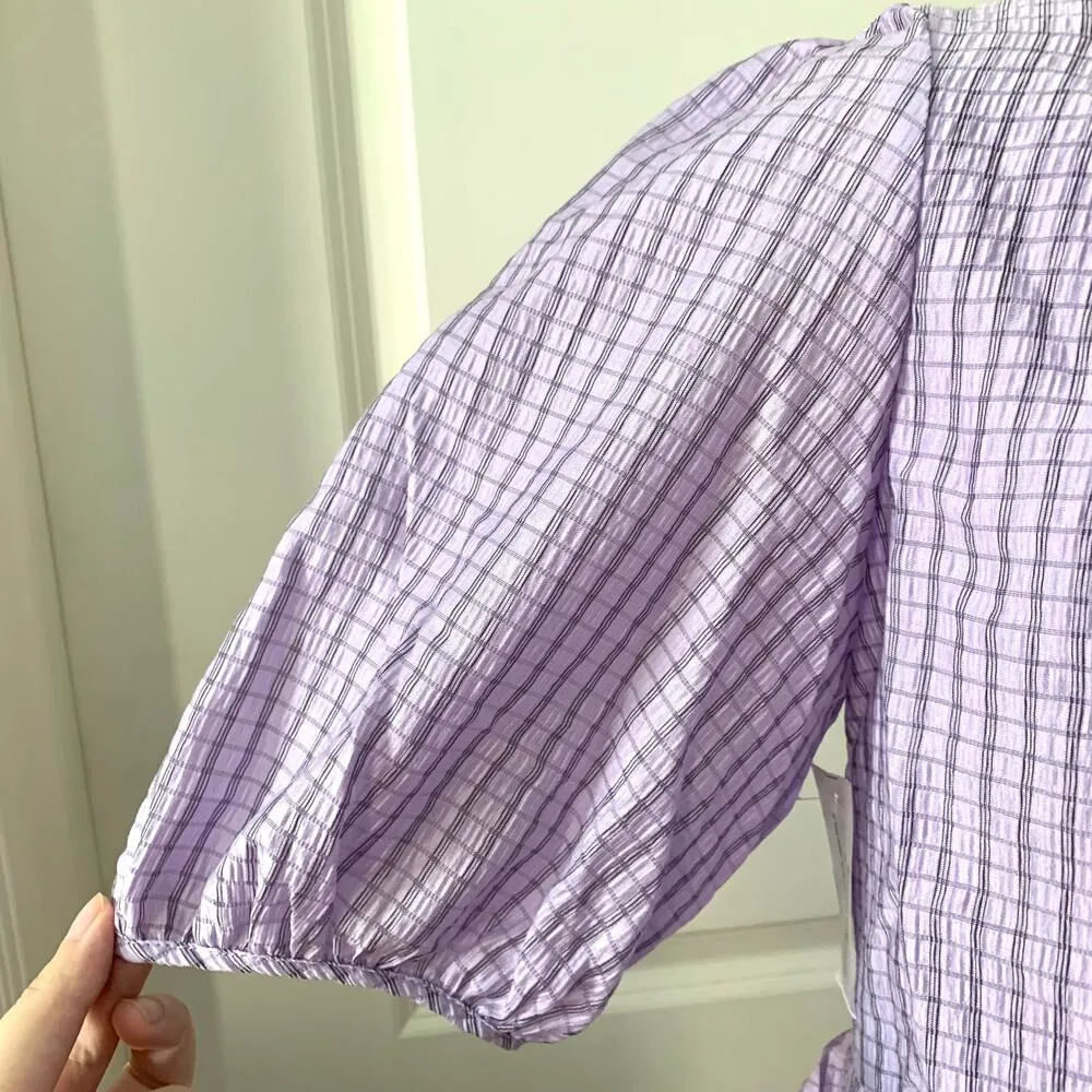 NWT Anthropologie Find Me Now Liljana Babydoll Blouse Lilac L - Image 6