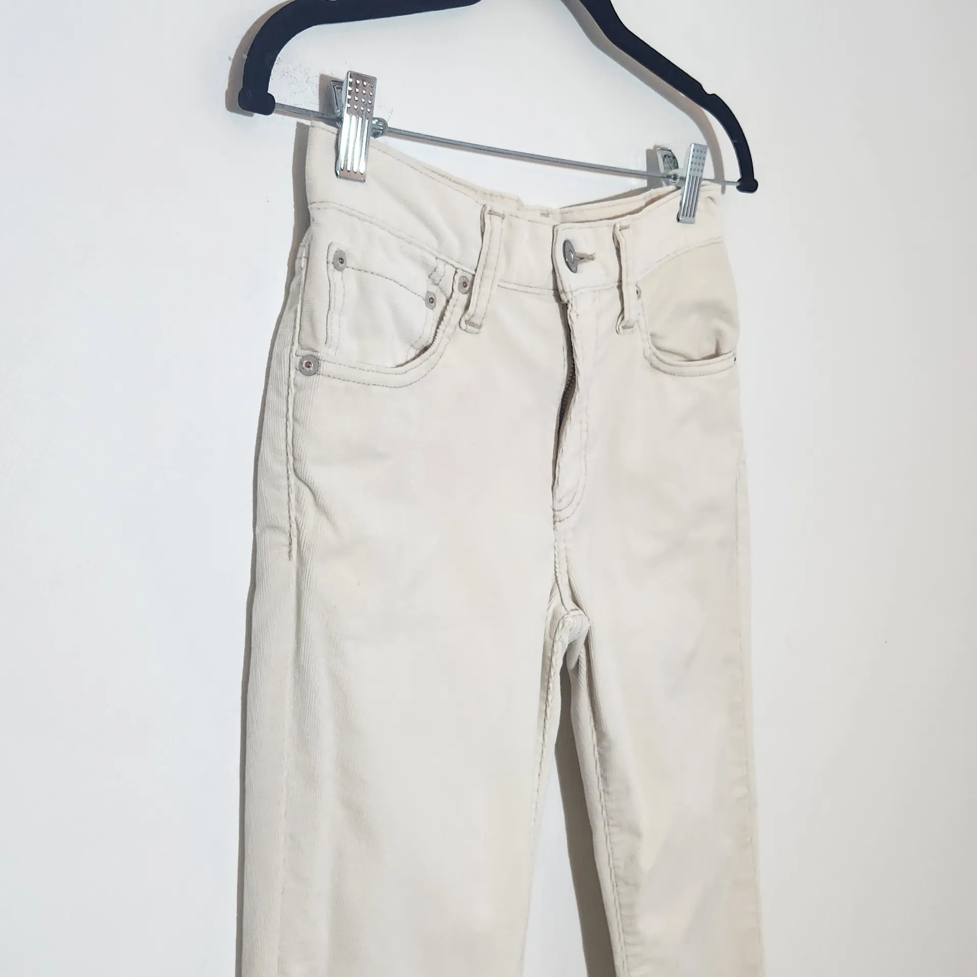 Moussy Vintage Cream Corduroy Skinny Pants Size 25 - Image 4