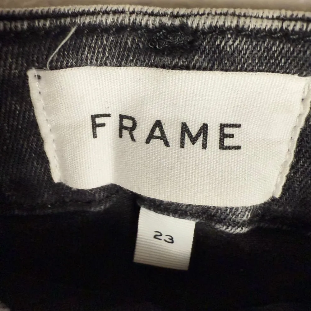 Frame Le Crop Mini Boot Cut Jean in Rockstar Black Acid Wash Size 23 - Image 10