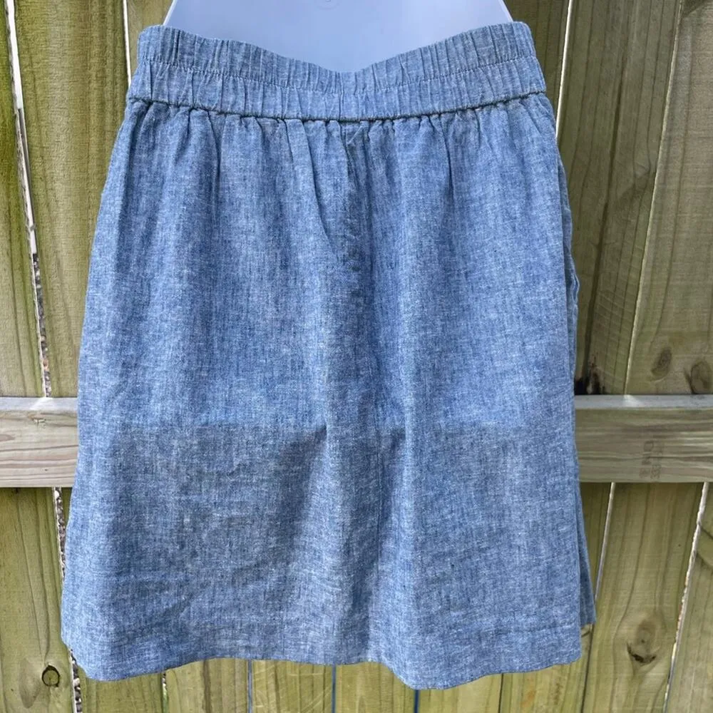 NWT Ann Taylor Loft Outlet linen blend pull on skirt - Image 2