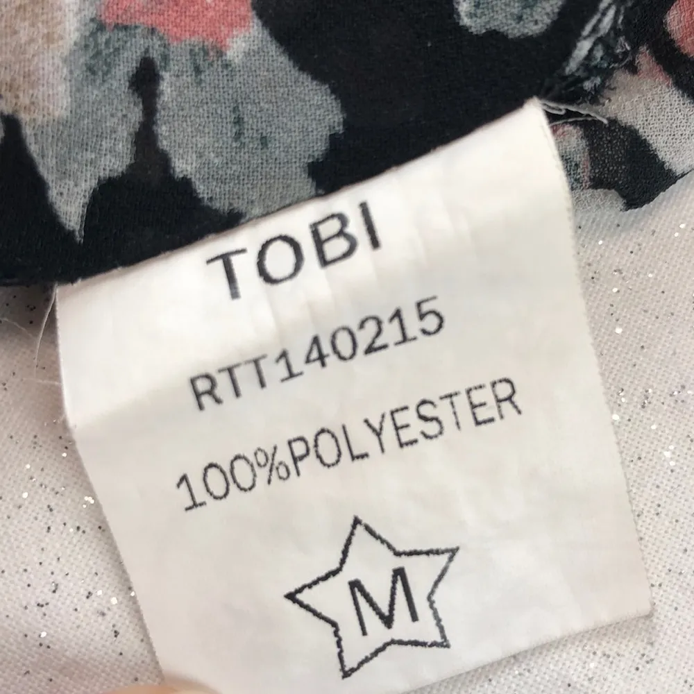 Tobi Floral Crop V-Neck Blouse Tank M - Image 6