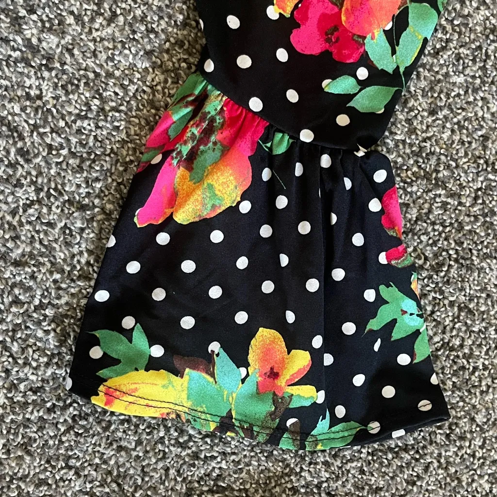 New Slinky Brand Black Floral Polka Dot Blouse and Pants Business Casual Set L - Image 6