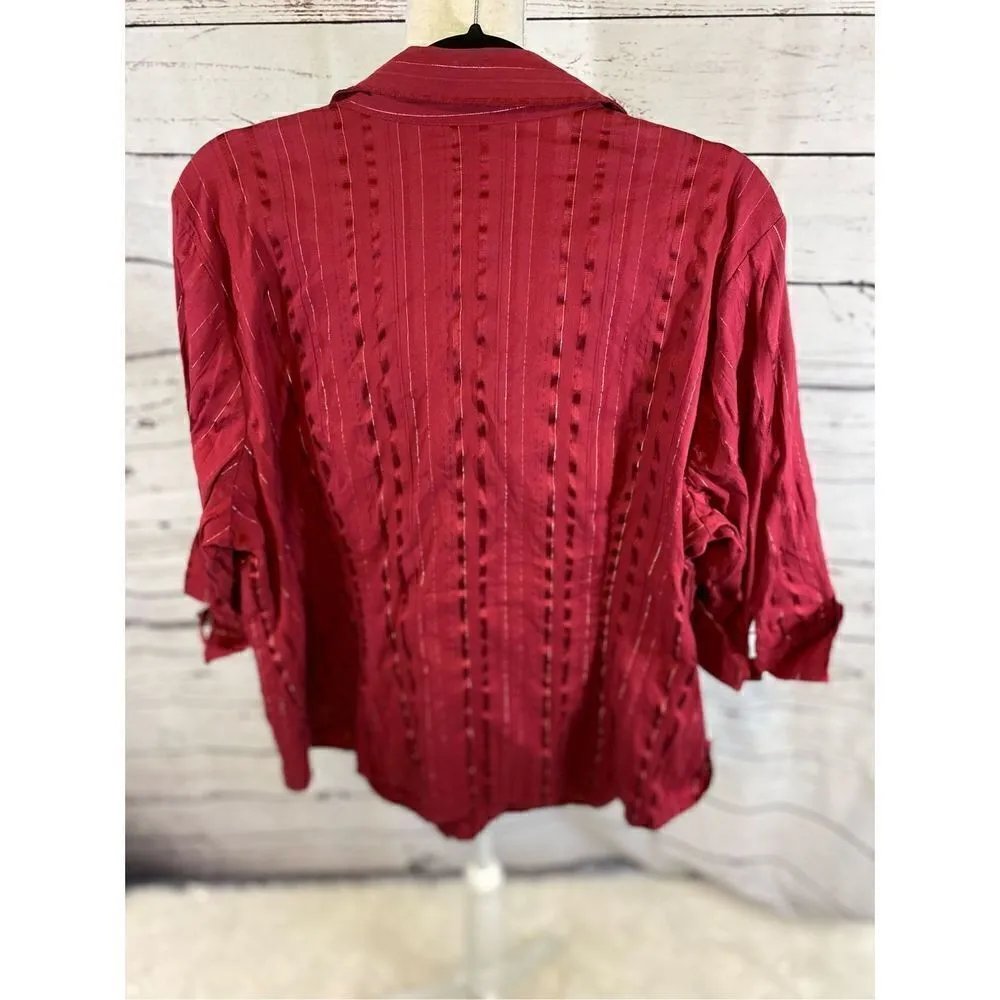 Gitano Red 3/4 Sleeve with rhinestones Size 22/24 Red - Image 7