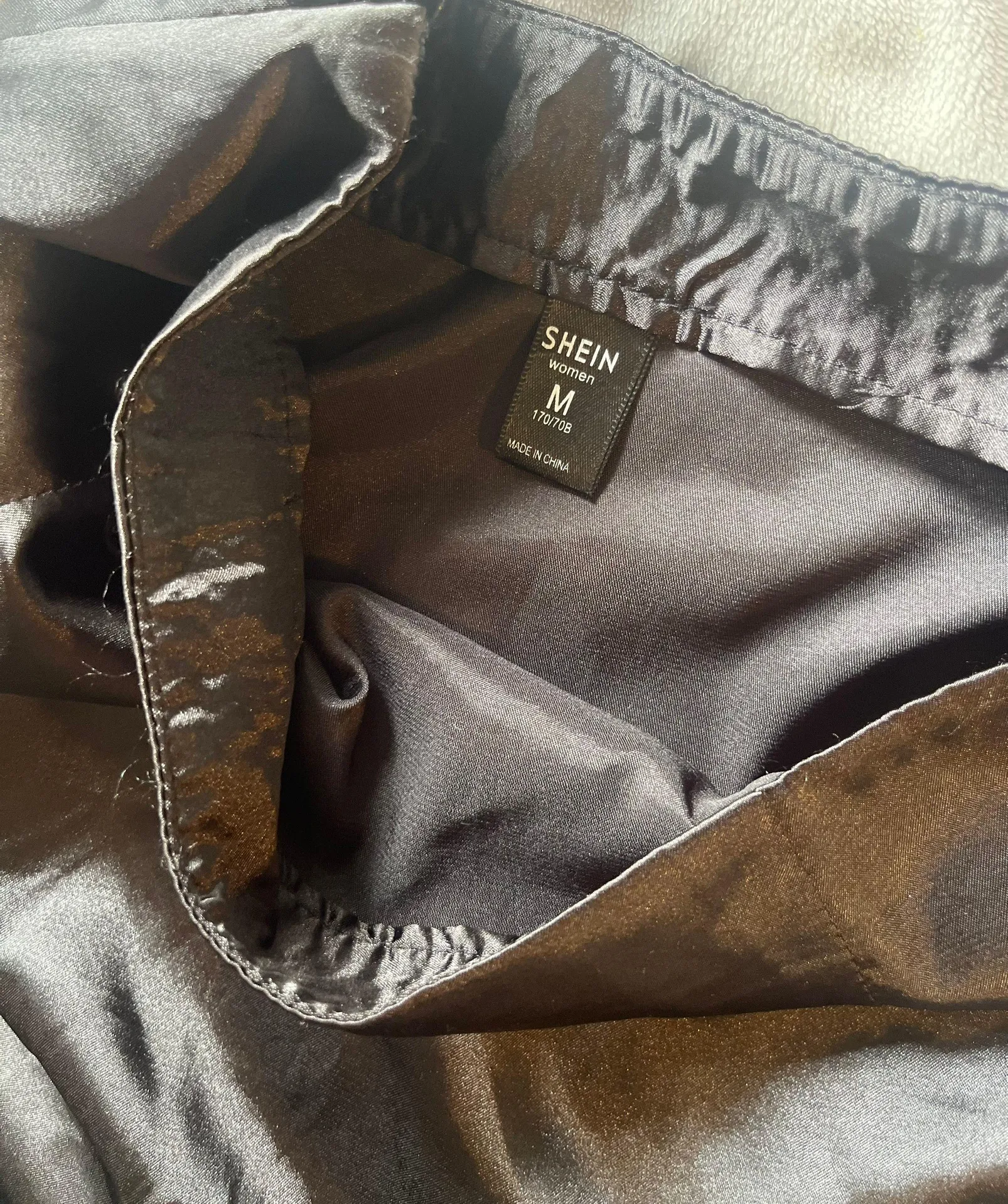 Silk Black Mini Skirt - Image 7