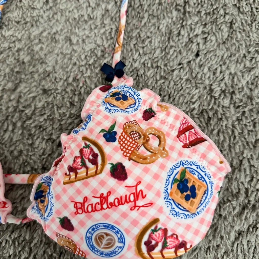 Blackbough Pink Patterned Bikini Top - Image 2