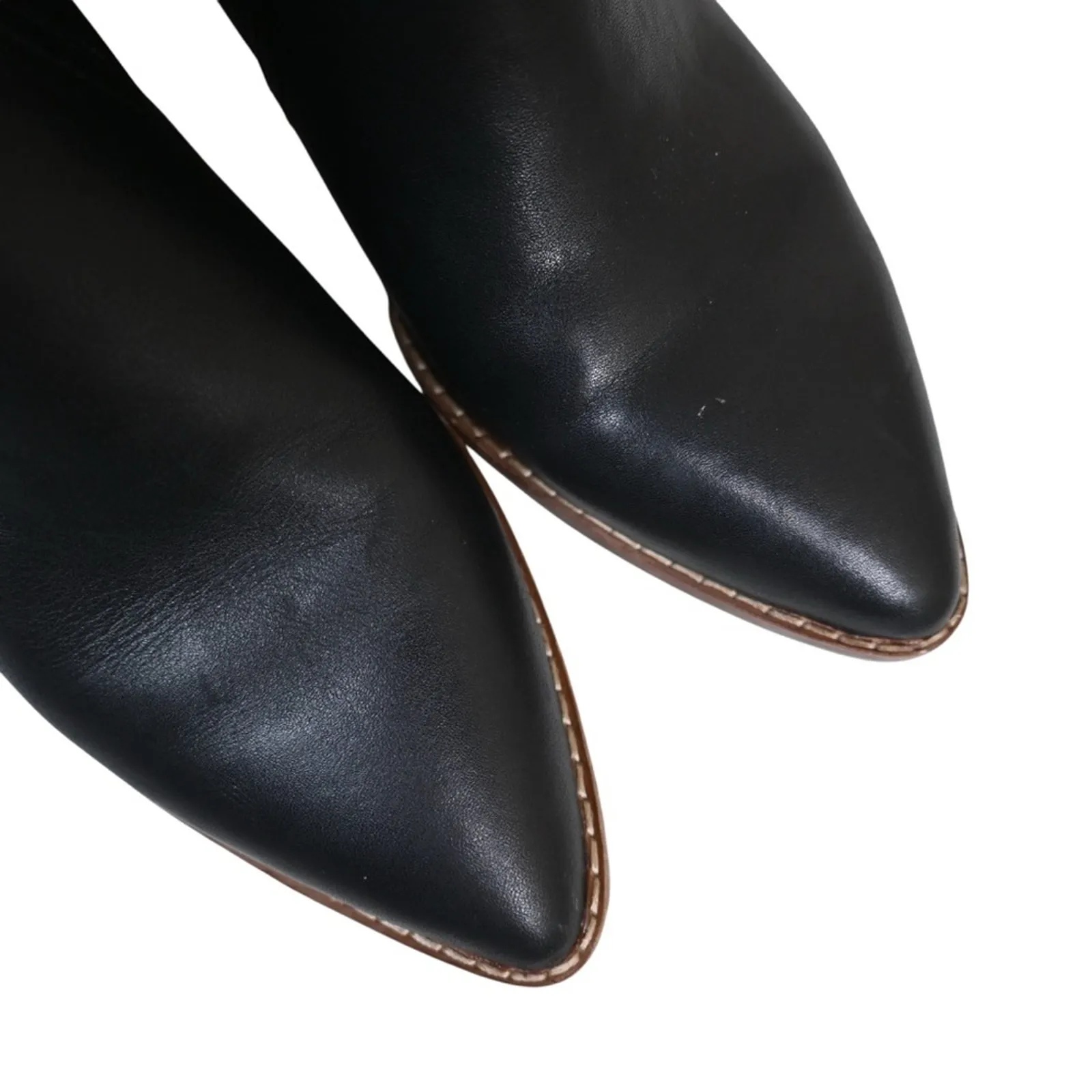 Madewell  Womens 6 The Western Ankle Boot in Black Leather - Image 7