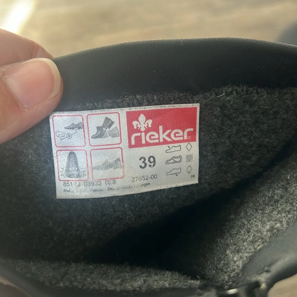 Rieker TFX Antistress Black Waterproof Insulated Lined Boots EU 39 US 8.5 🍒 - Image 3