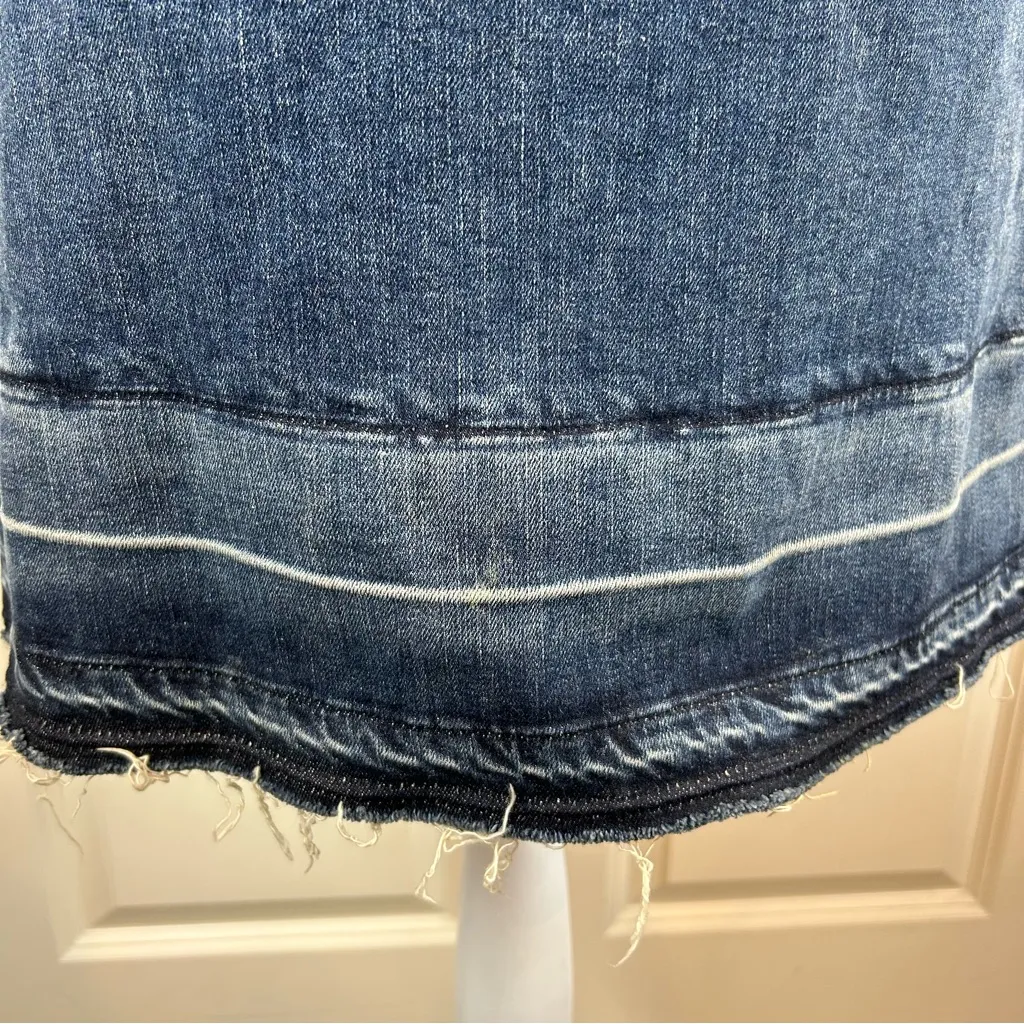 Theory Sleeveless Denim Sheath Dress “Raneid D” Distressed Indigo - Size 2 - Image 5