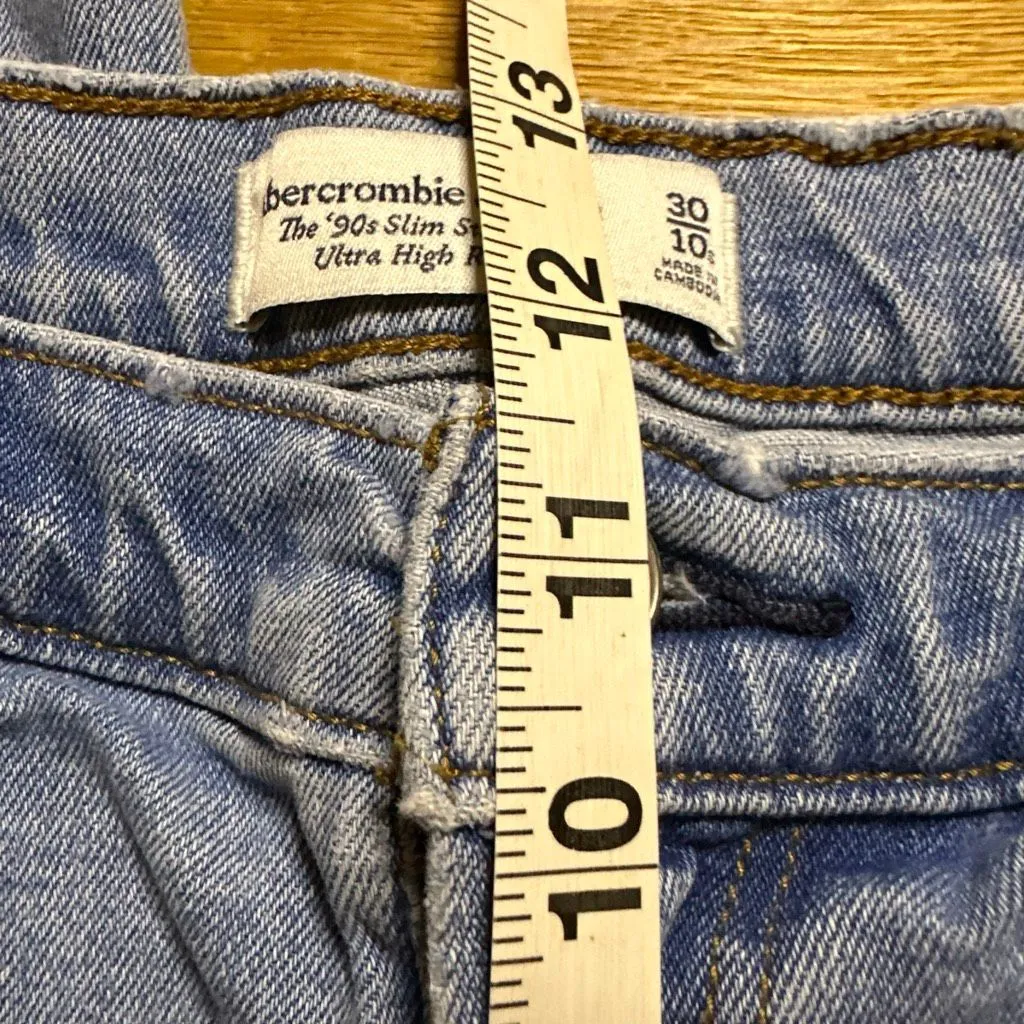 Abercrombie 90s slim straight ultra high rise 30/10s - Image 9