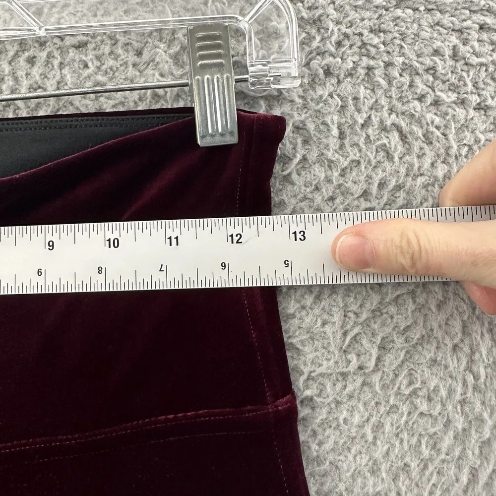 Ready To Wow Red Velvet Leggings Stretch Shaping Fairy Grunge Women M x 29 - Image 6