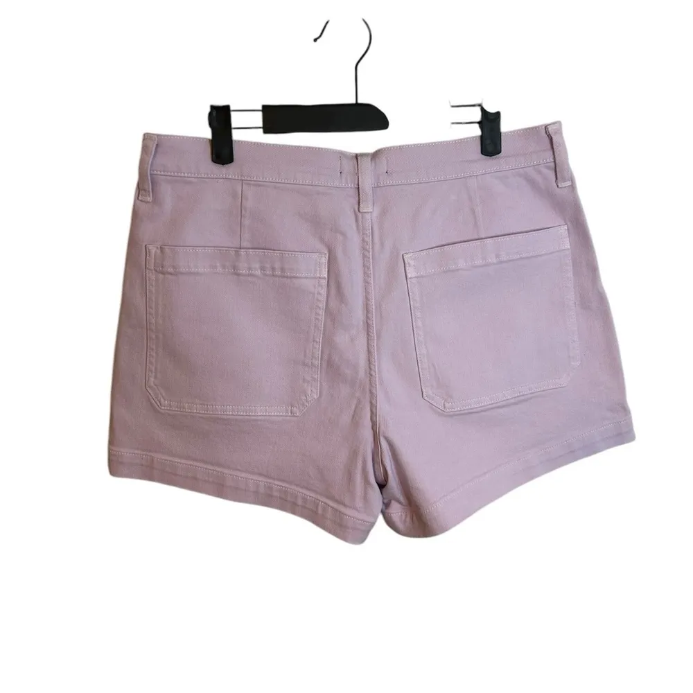 Nwt J.Crew Lilac High-Rise Garment Dyed Japanese Denim Shorts With Patch Pockets - Image 3