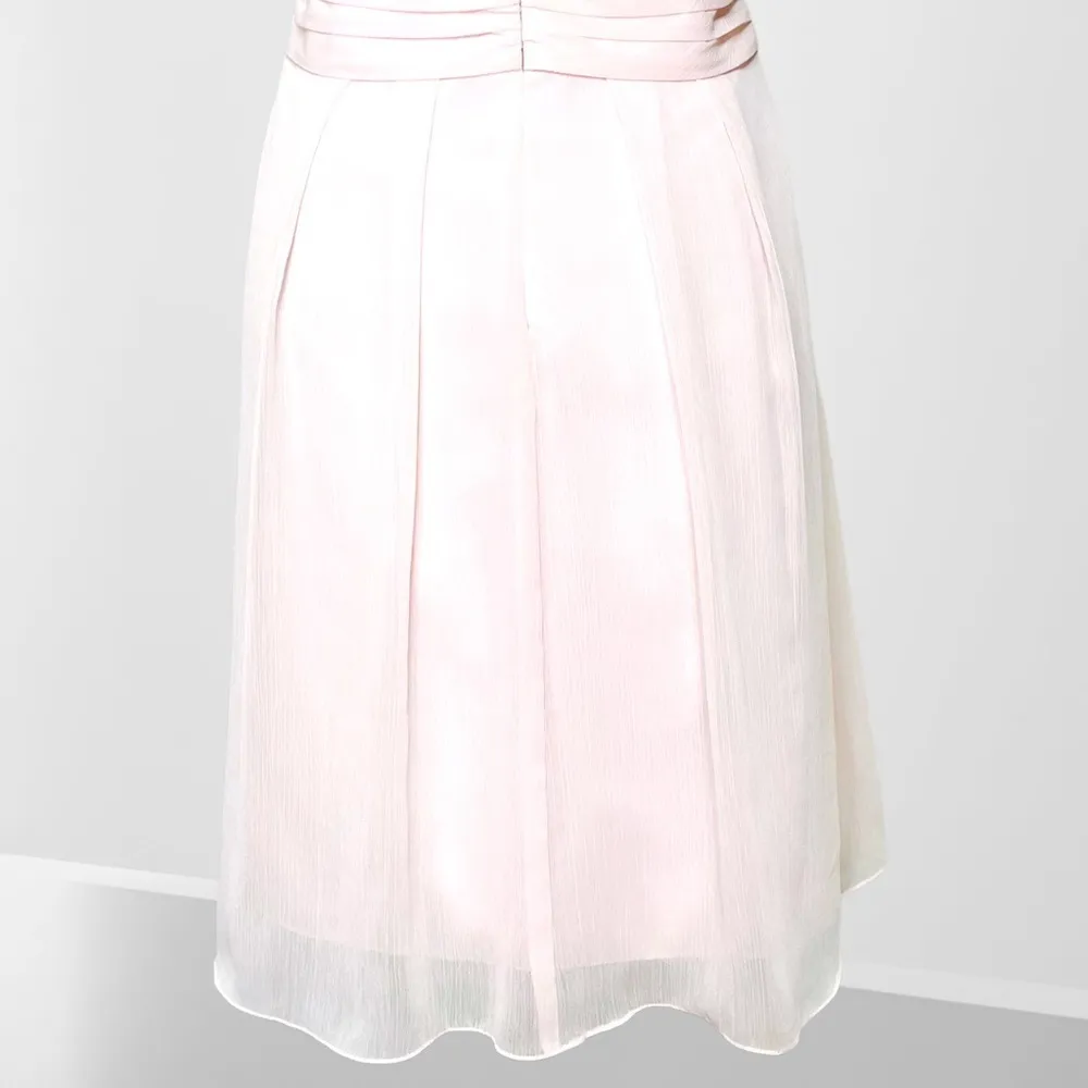 David’s Bridal Pink Strapless Short Chiffon Formal Bridesmaids Dress 12 - Image 8