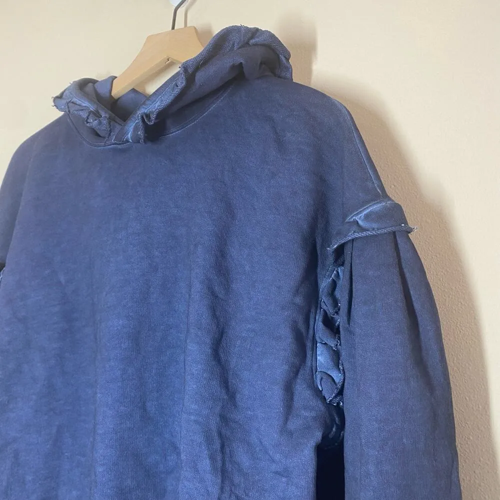 Something Navy Taylor Ruffle Hoodie Rainbow Detail Size XXL 2XL - Image 3
