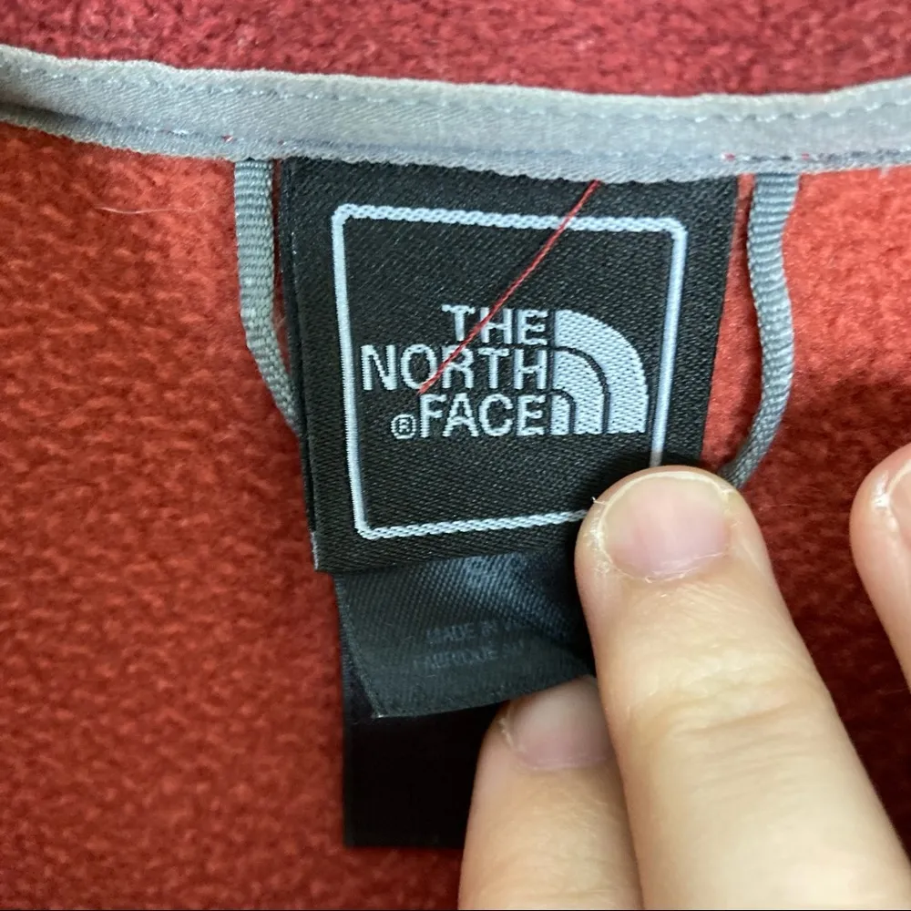 The North Face | Brick Red Full Zip Fleece Jacket S - Image 5
