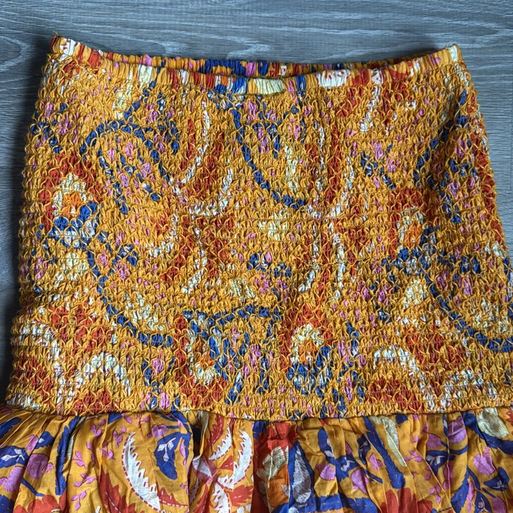 NEW Farm Rio Palms Party Smocked Mini Skirt Medium - Image 8