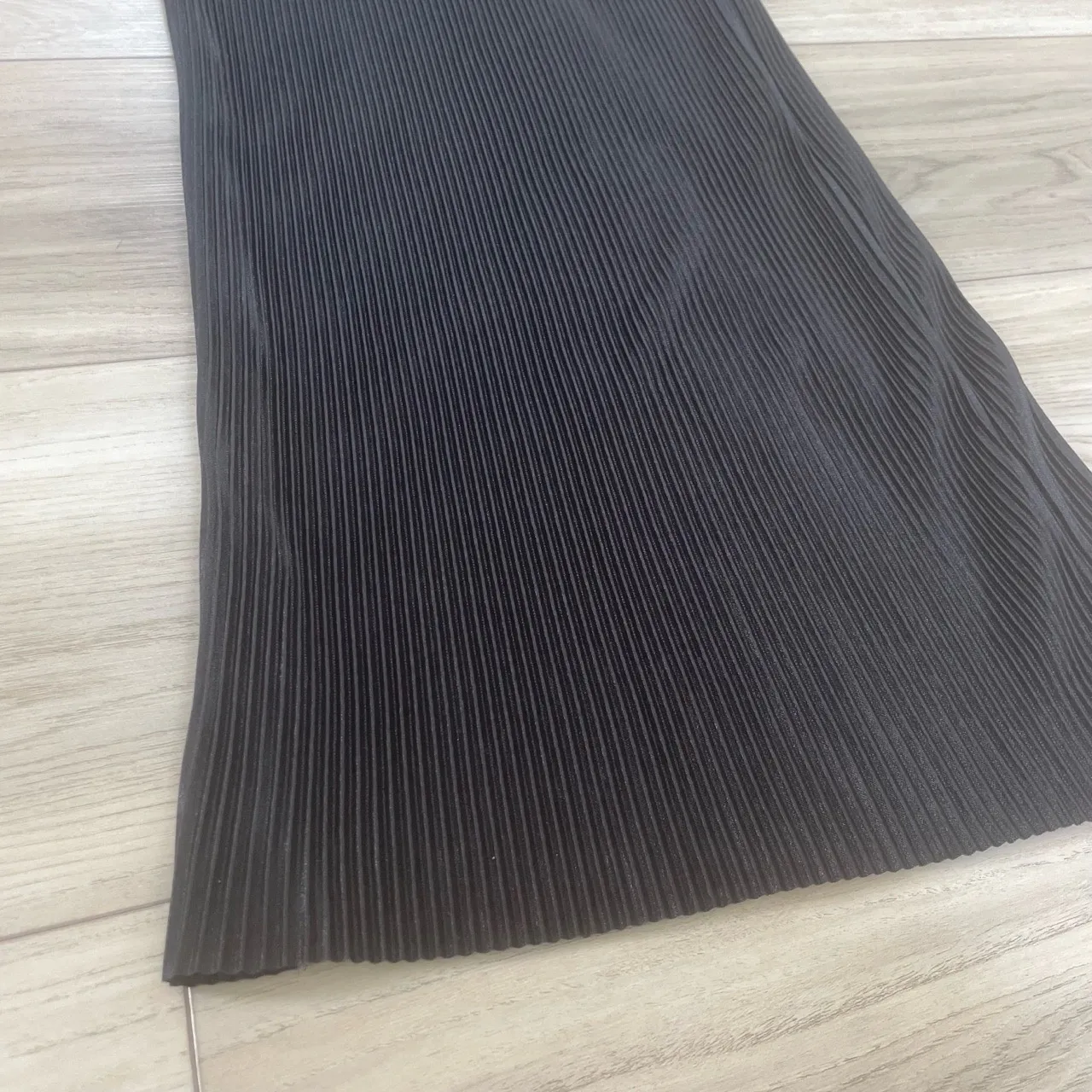 WAYF Black Wideleg Elastic Waist‎ Pleated Pinstripe Trousers Pants Size XL - Image 3