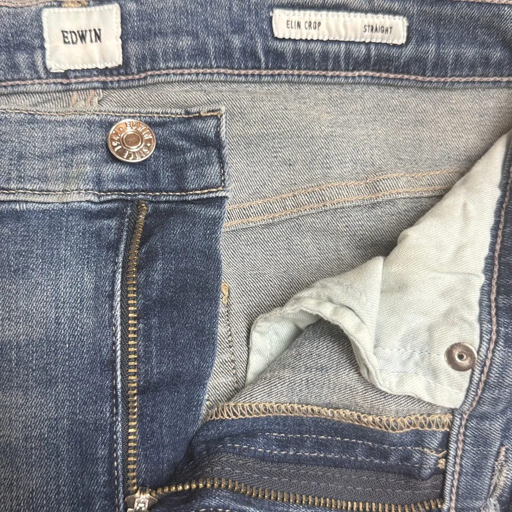 Edwin “Elin Crop” Jeans in Norway Destructed Blue Size 27 - Image 7