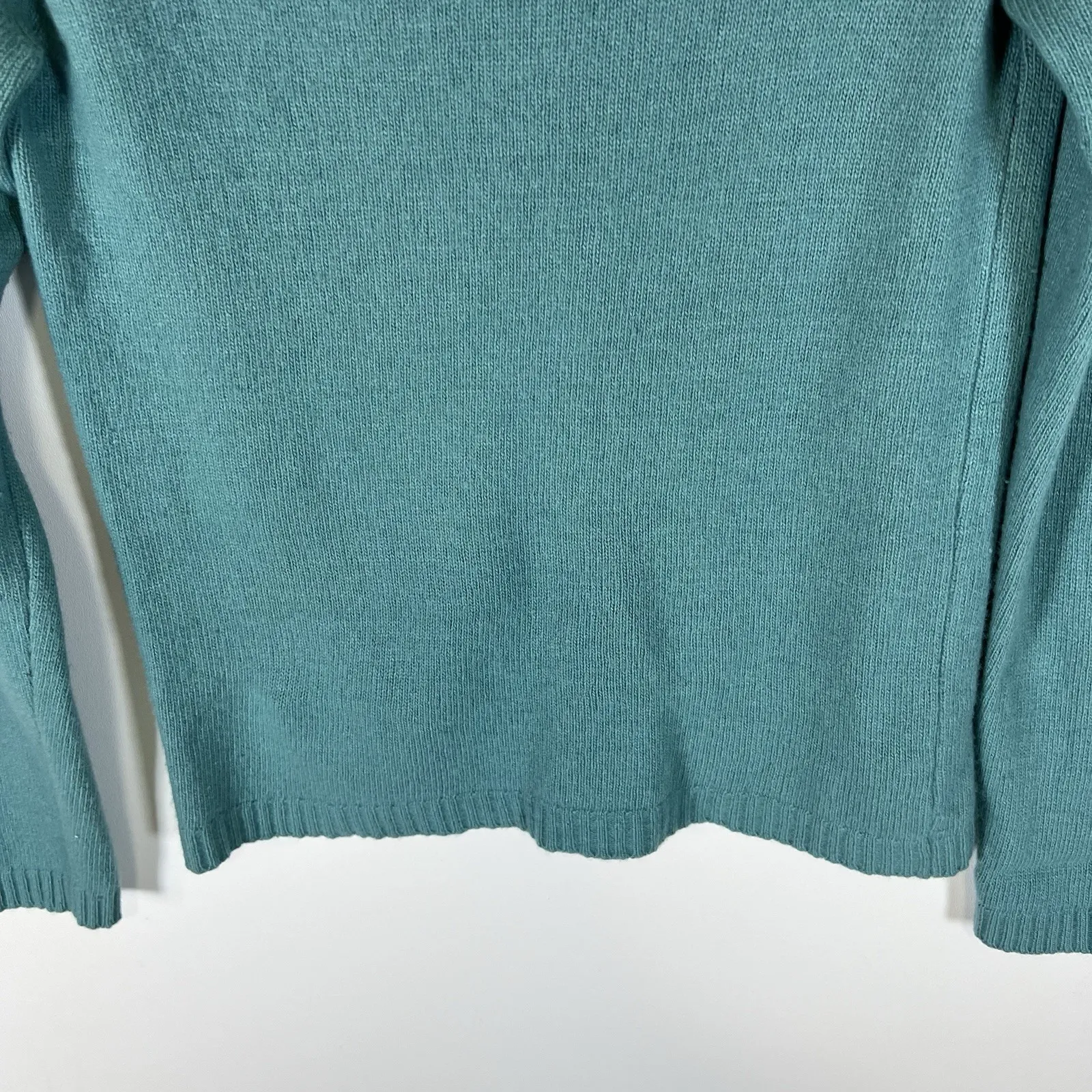 Benedetta B Made In Italy Green Cashmere Wool Blend Sweater Size S Button Back - Image 3