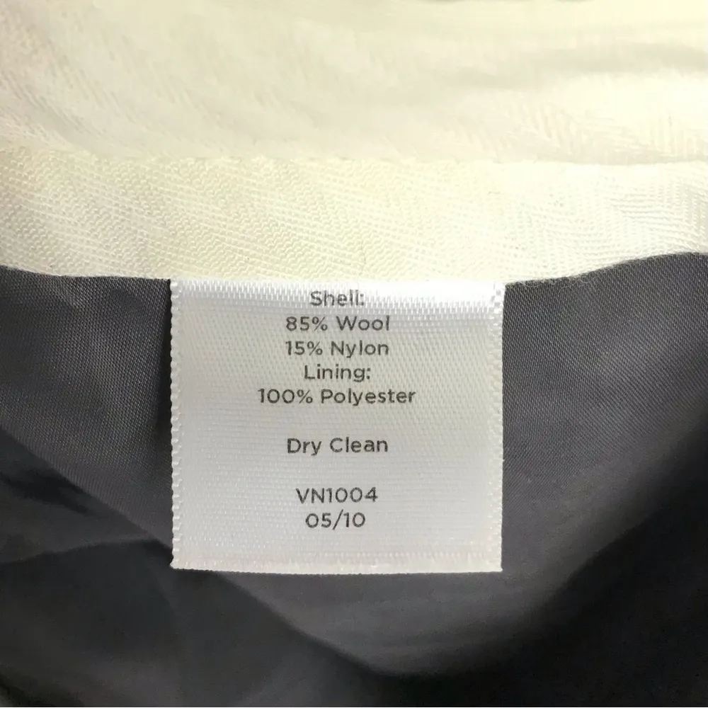 Talbots Black & White Glen Plaid Wool Blend Cuffed Wide Leg Trouser Pants - Image 8