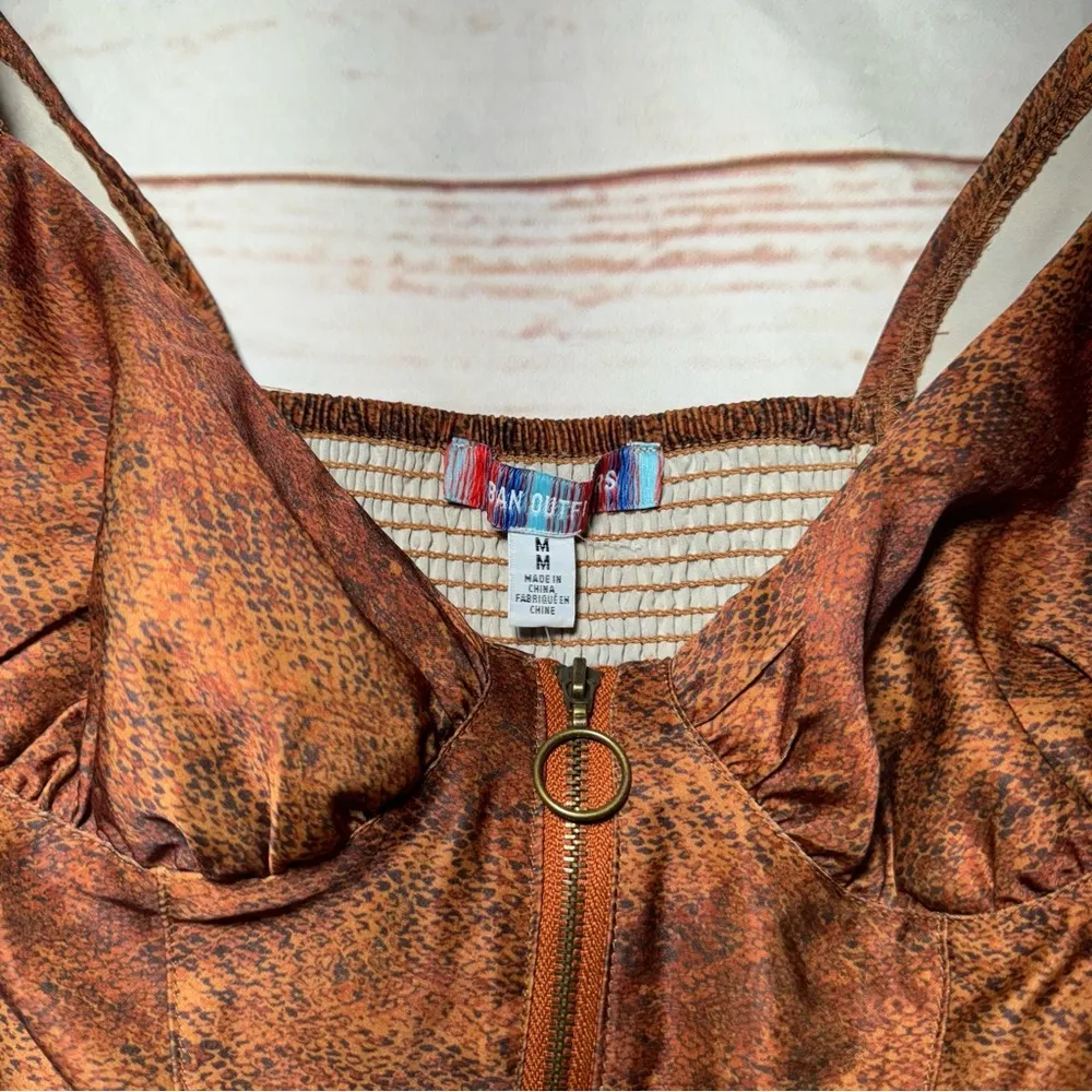 Urban Outfitters • Crop Top • Snakeskin Print • Brown • Medium - Image 4