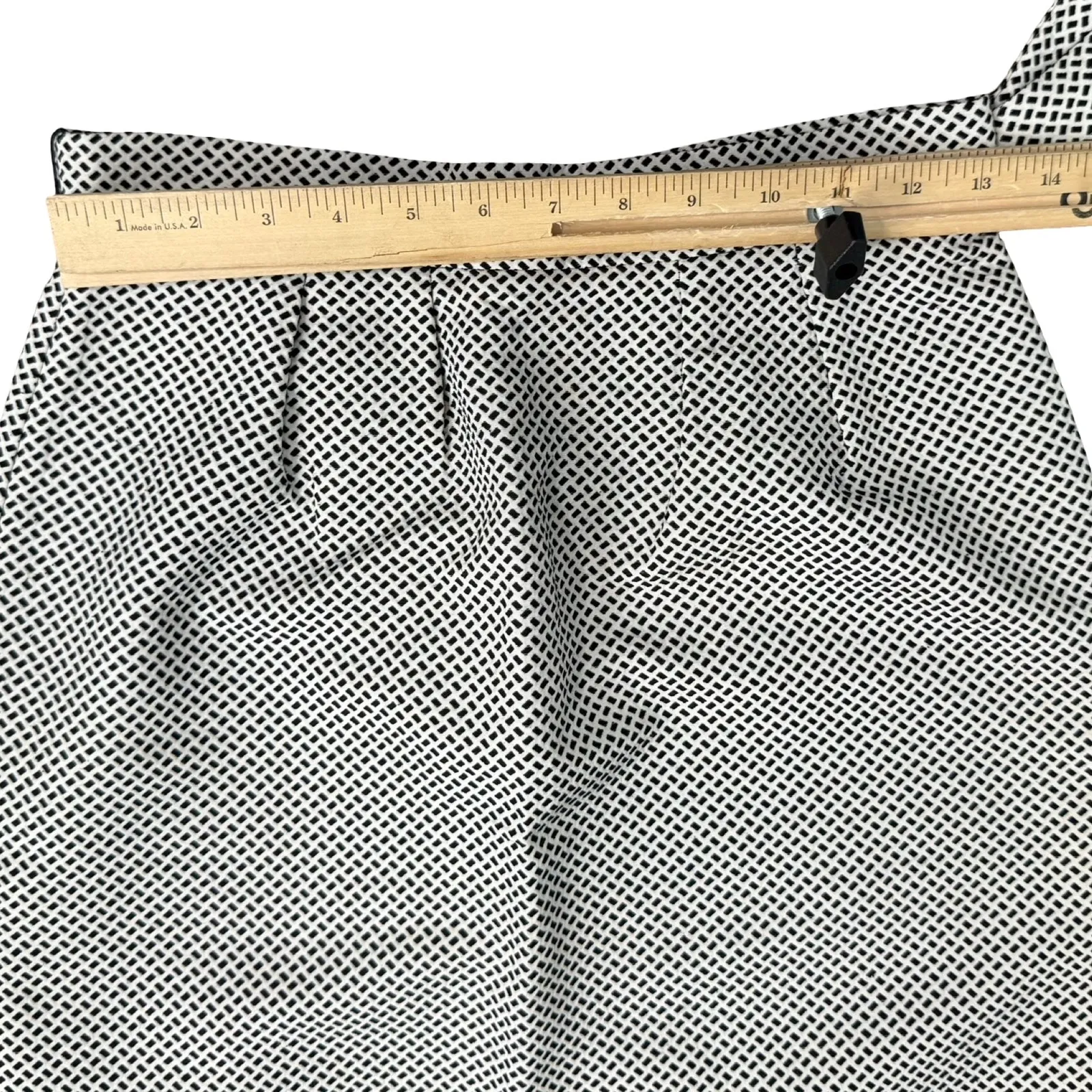 Max Mara Weekend Black White Printed Bow Belt Knee Length Pencil Skirt size 4 - Image 8