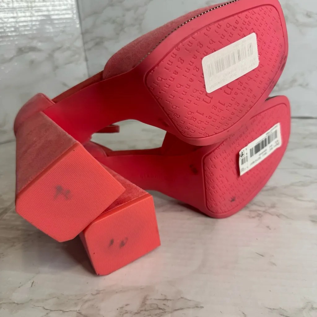 Gianni Bini OTTEN Suede Ankle Strap Platform Pumps Size 6.5 M Barbie cute girly Pink - Image 13