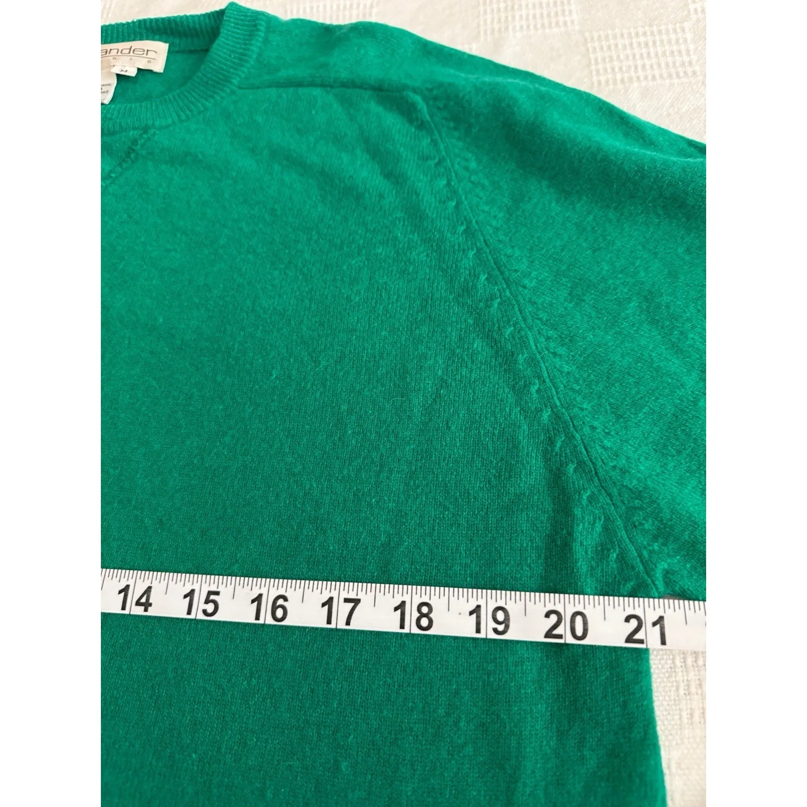 VTG 90s Y2K Outlander Studio Kelly Green Lambswool Angora Slouchy Sweater OVZS - Image 5