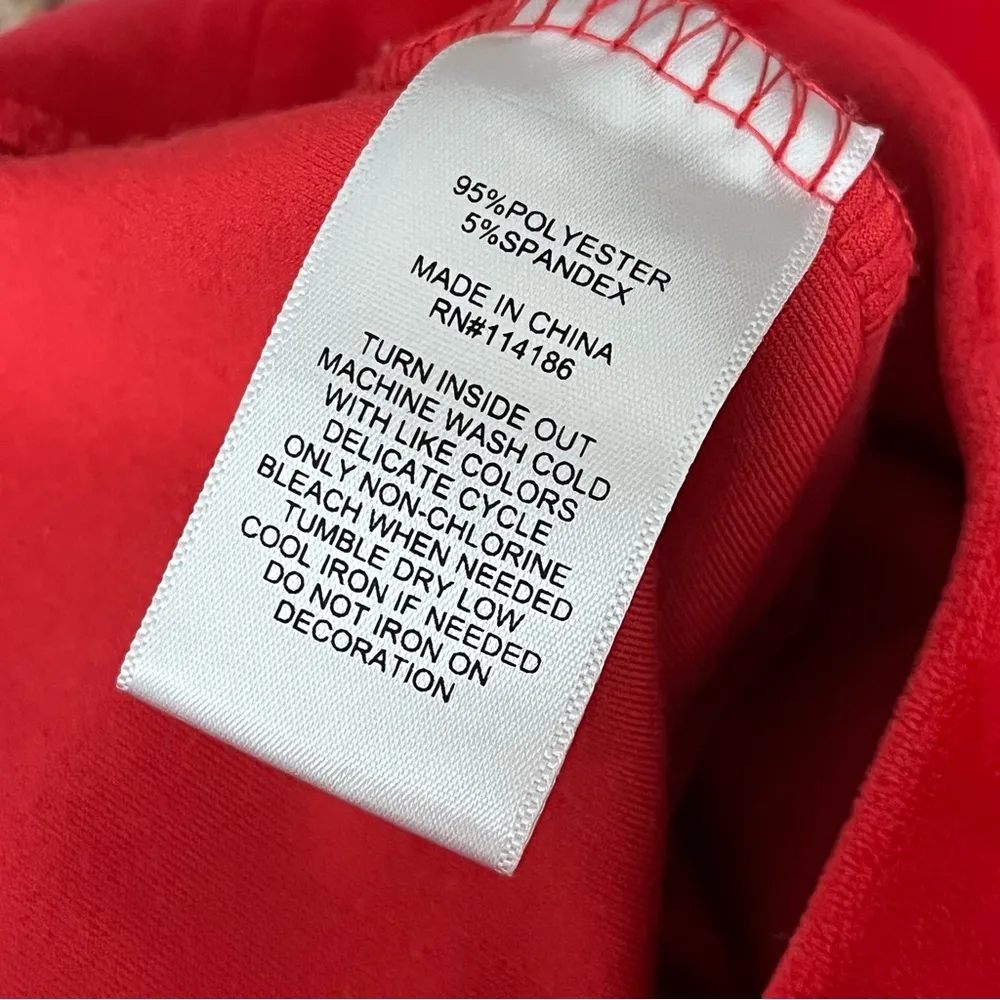 Juicy Couture Red Velour Track Pants S Gold Logo Y2K Retro Preppy Loungewear - Image 5