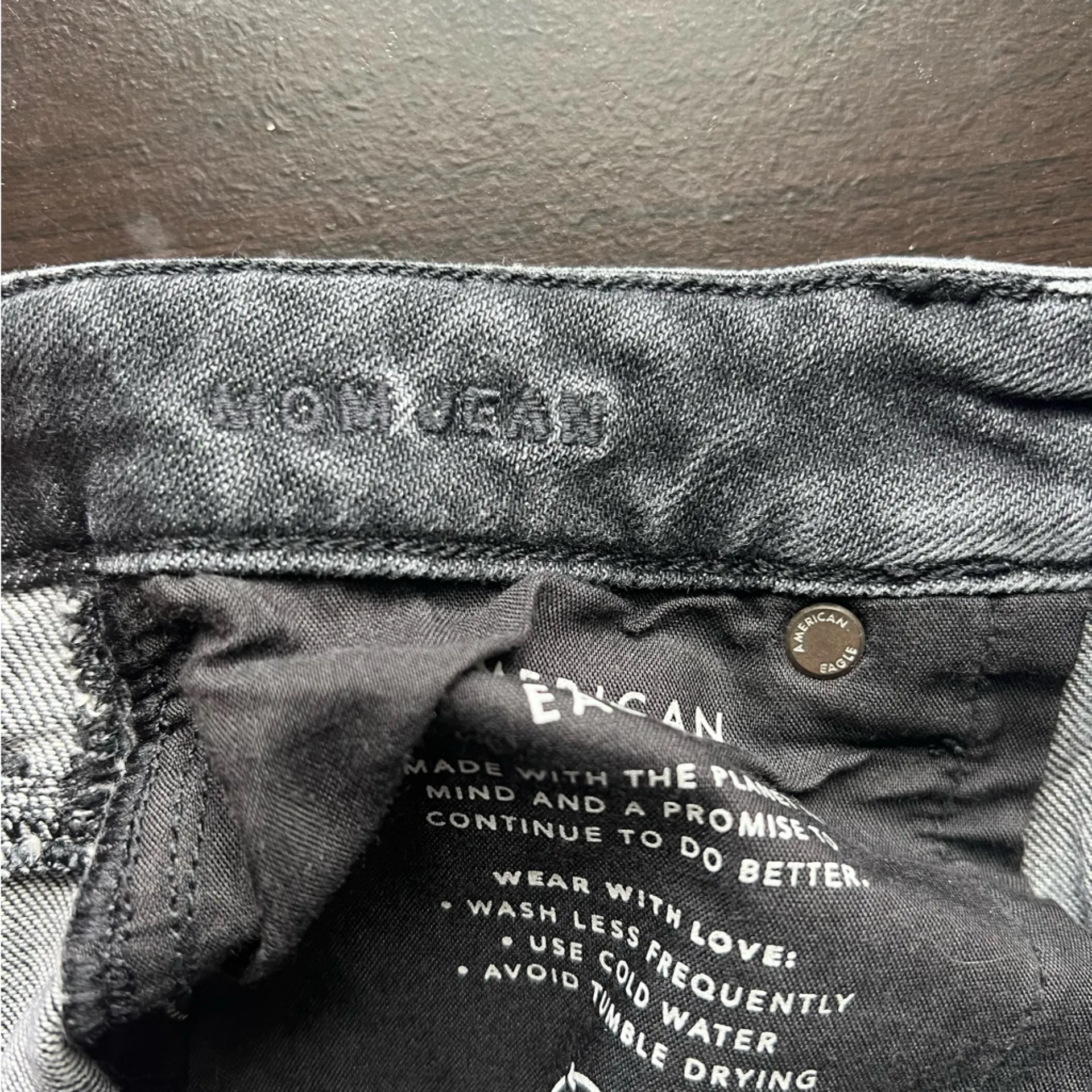 American Eagle Black Mom Jeans Size 00 - Image 5