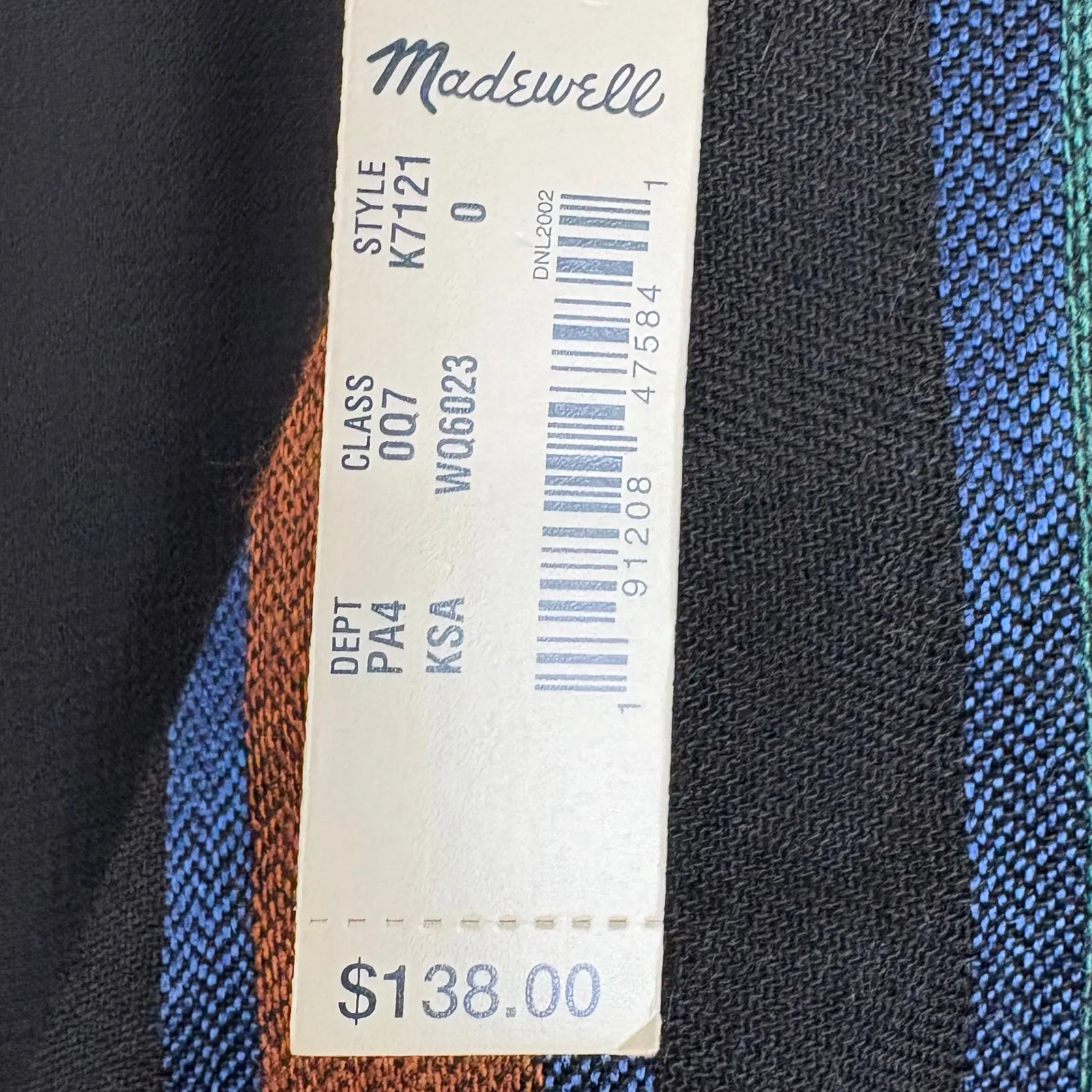 Madewell Women Kent Stripe Short Sleeve Jumpsuit Faux Wrap Elastic Waist Size 0 - Image 6