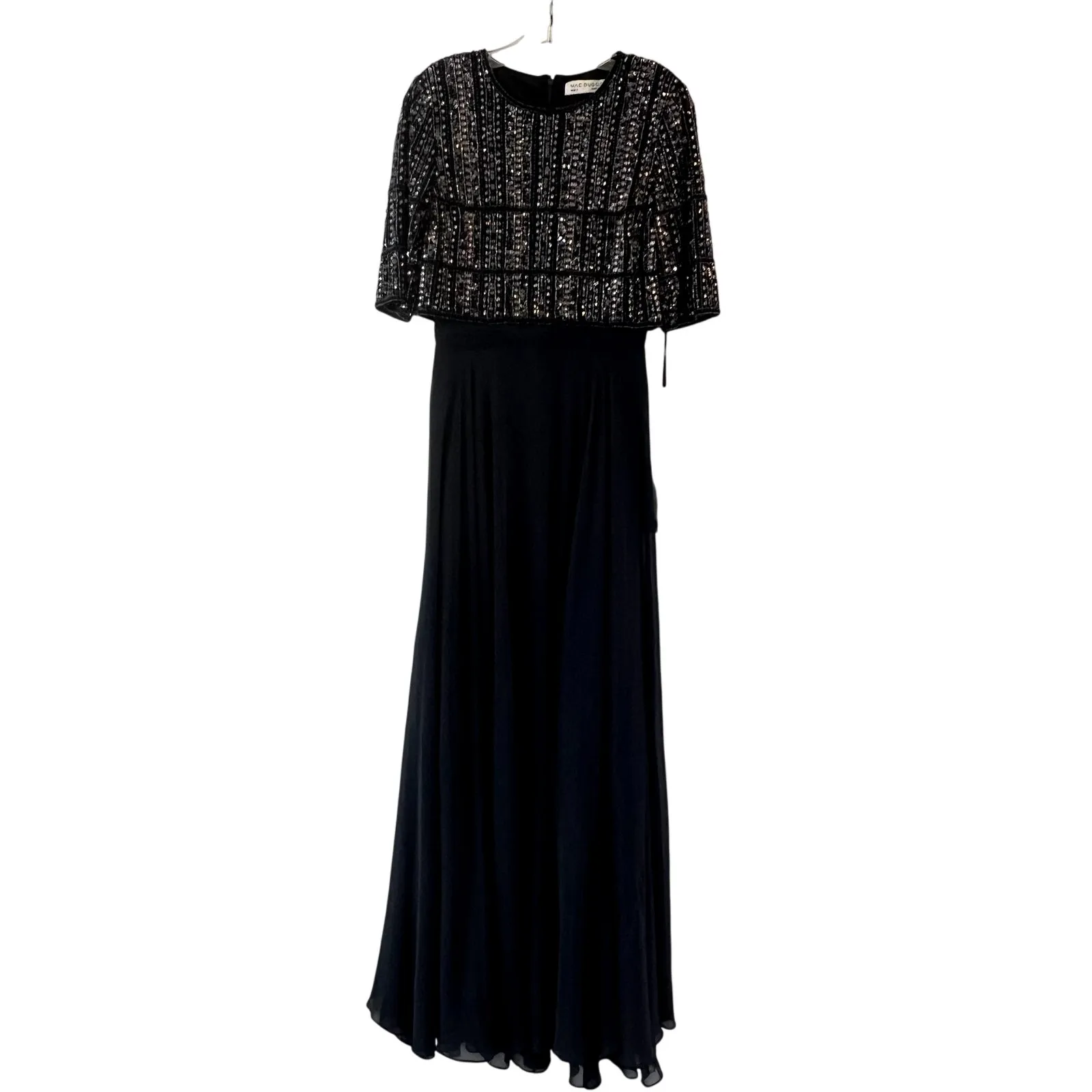 Mac Duggal Style 9180 Beaded Cape Top Formal Gown Midnight Blue Sz 4 NWT - Image 3