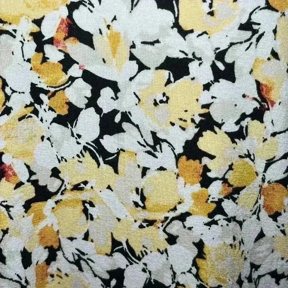 J. Jill Wearever Collection Yellow Floral V Neck Tunic Small - Image 6