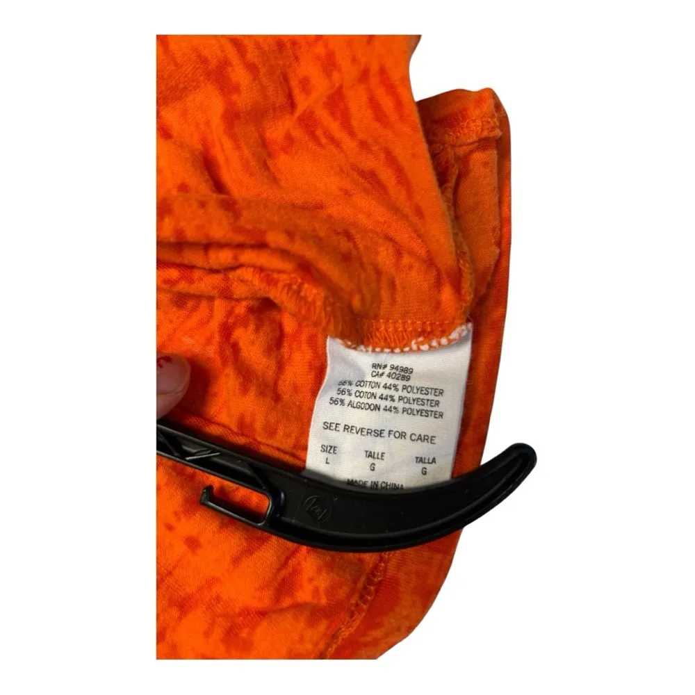 Detroit Tigers Women’s Graphic Tee – Orange & Navy, Size L - Image 4